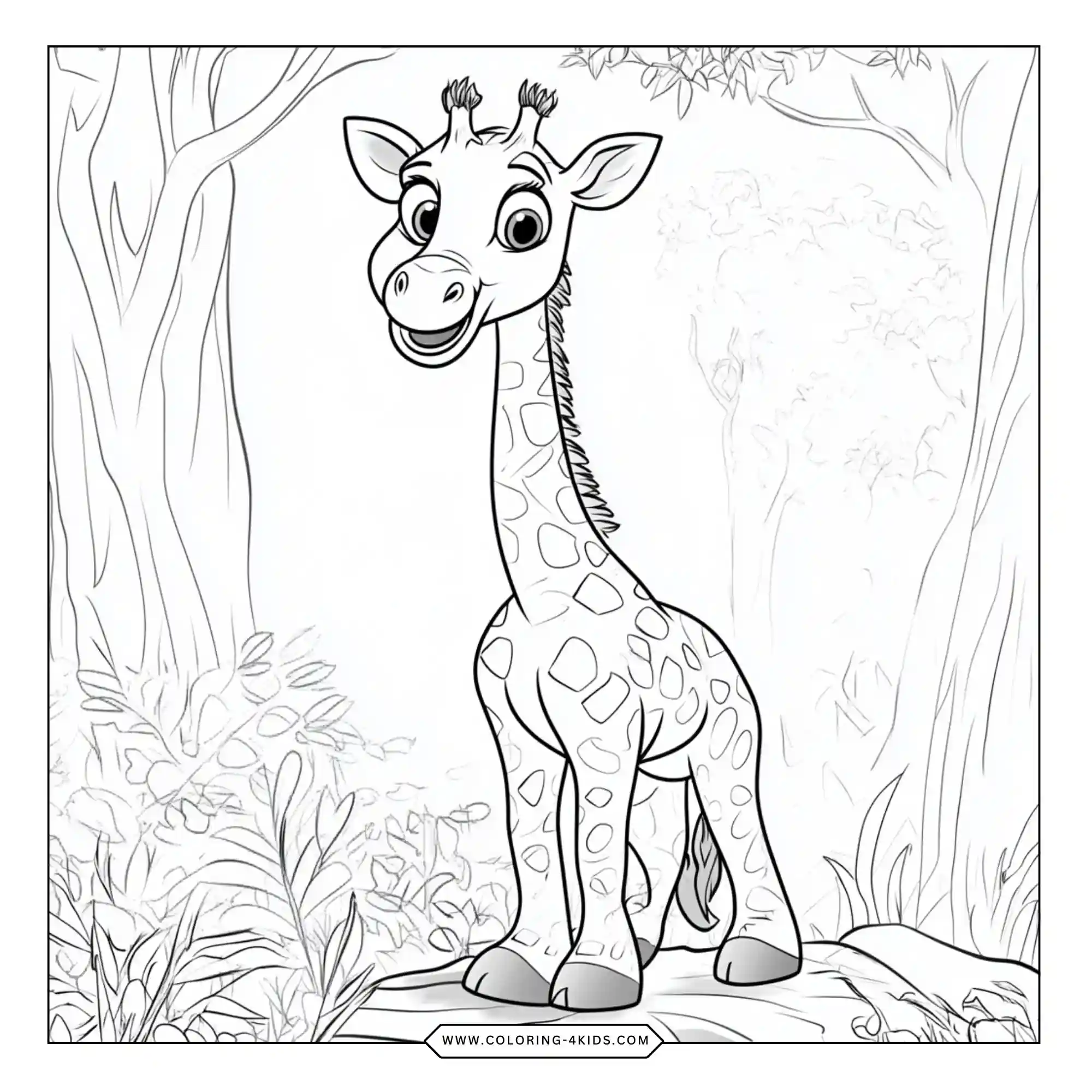 Giraffe Coloring Pages coloring page for kids