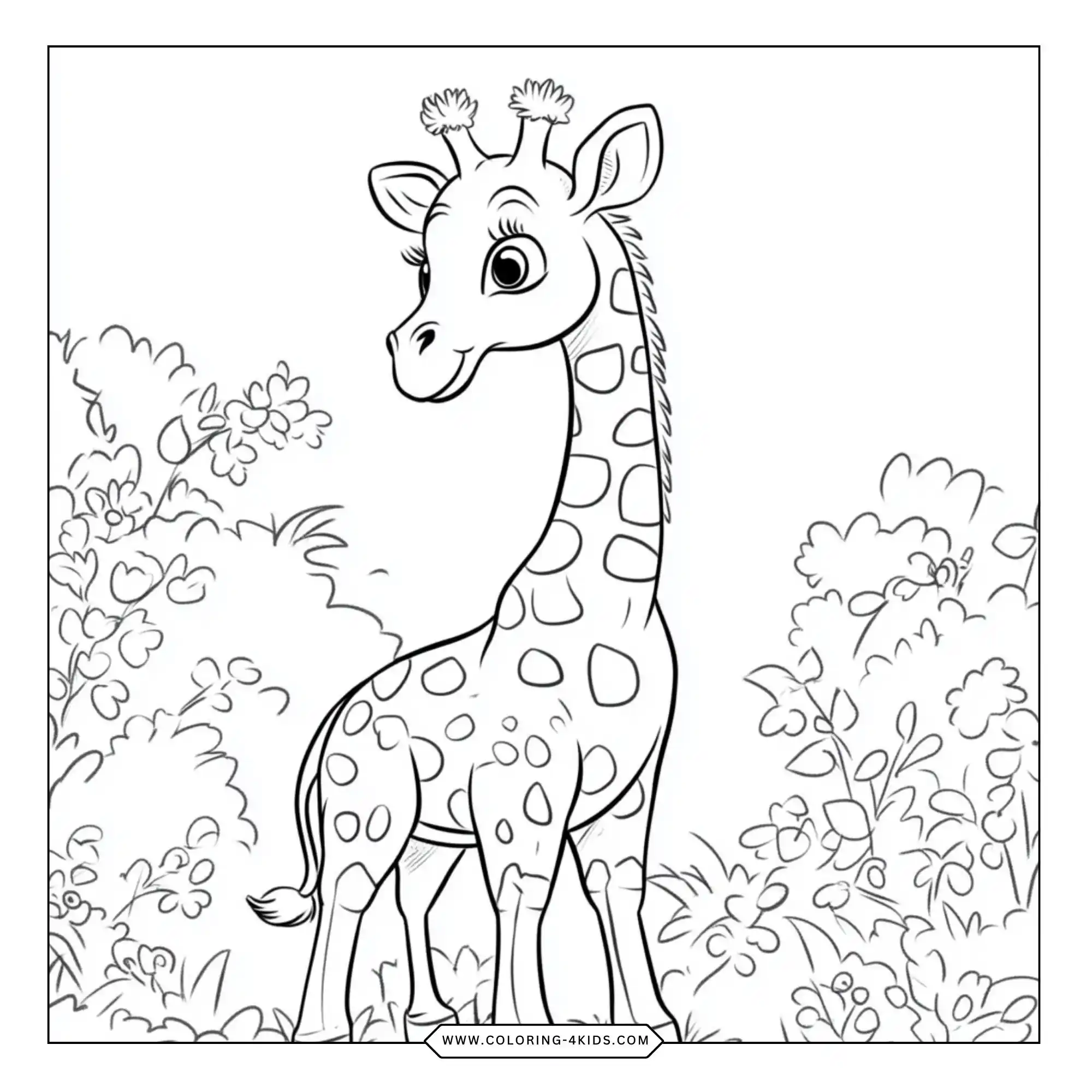 Free Giraffe Coloring Pages coloring page for kids