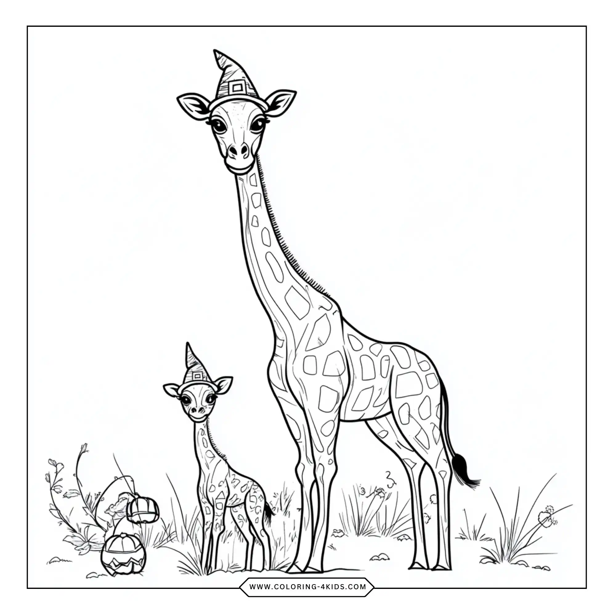 Giraffe Coloring Pages coloring page for kids
