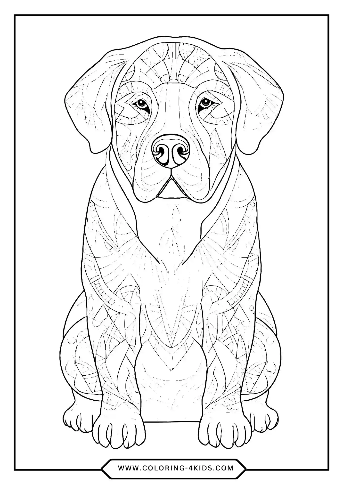 Free Golden Retriever Coloring Pages coloring page for kids
