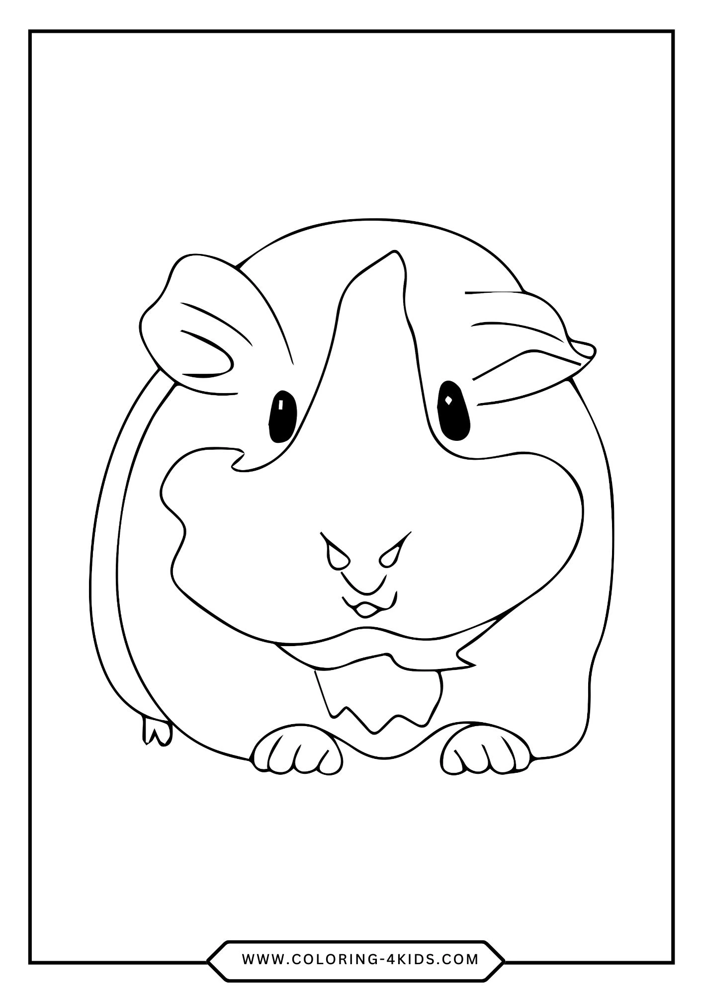 Free Guinea Pigs Coloring Pages coloring page for kids