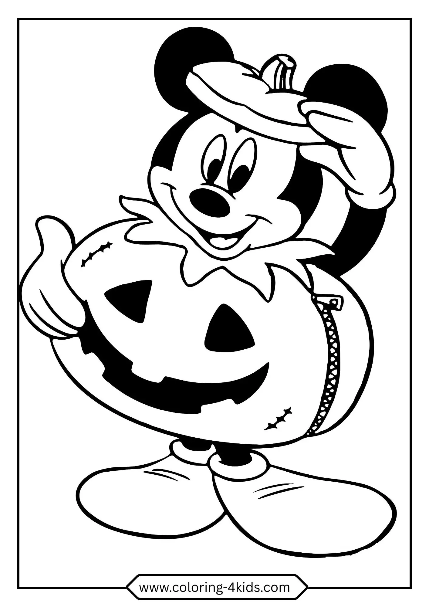 Halloween Mickey Mouse Coloring Pages coloring page for kids