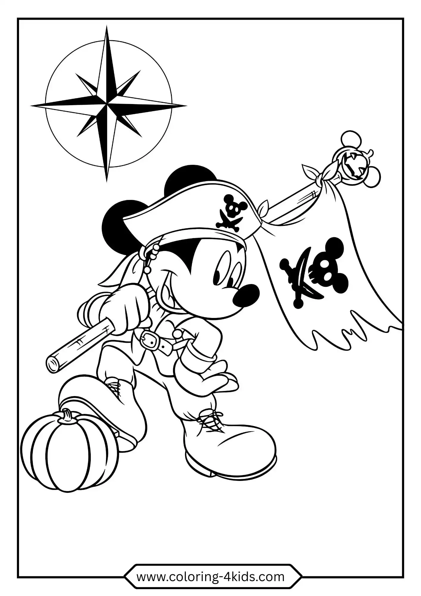 Halloween Mickey Mouse Coloring Pages coloring page for kids