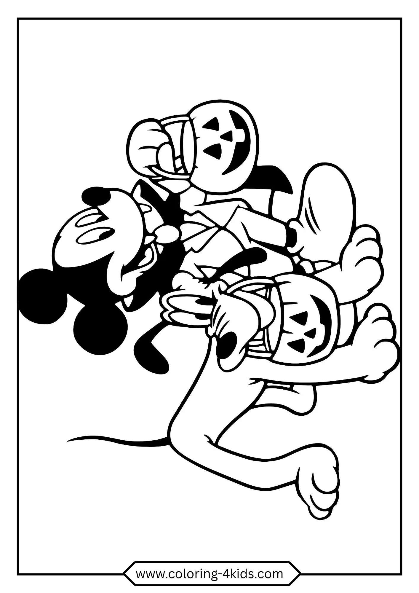 Printable Halloween Mickey Mouse Coloring Pages coloring page for kids