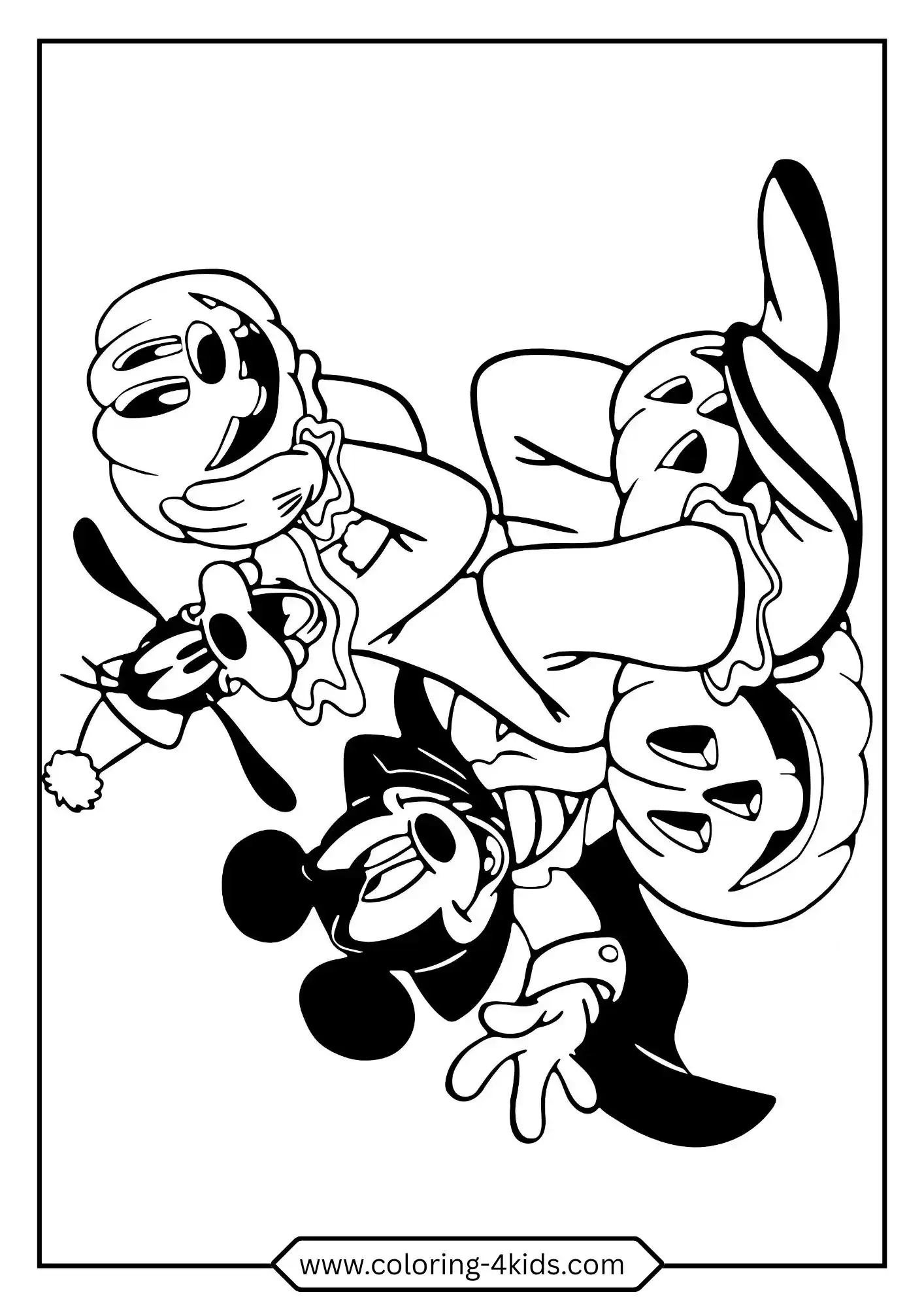 Halloween Mickey Mouse Coloring Pages coloring page for kids