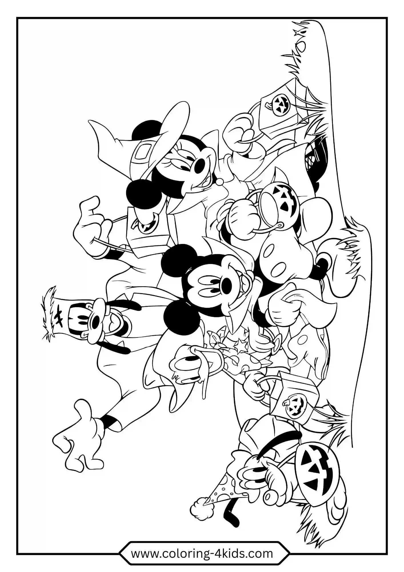 Printable Halloween Mickey Mouse Coloring Pages coloring page for kids