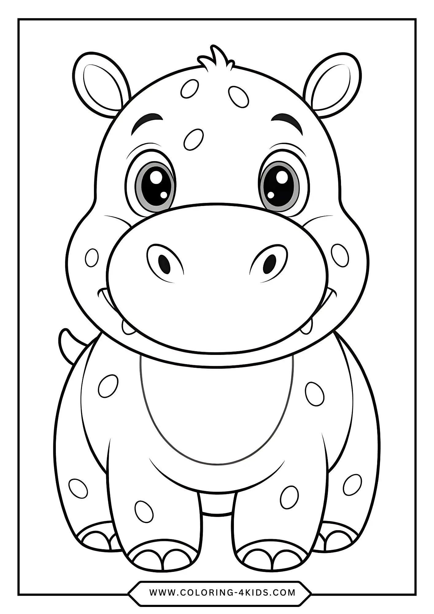 Hippotamus Coloring Pages coloring page for kids