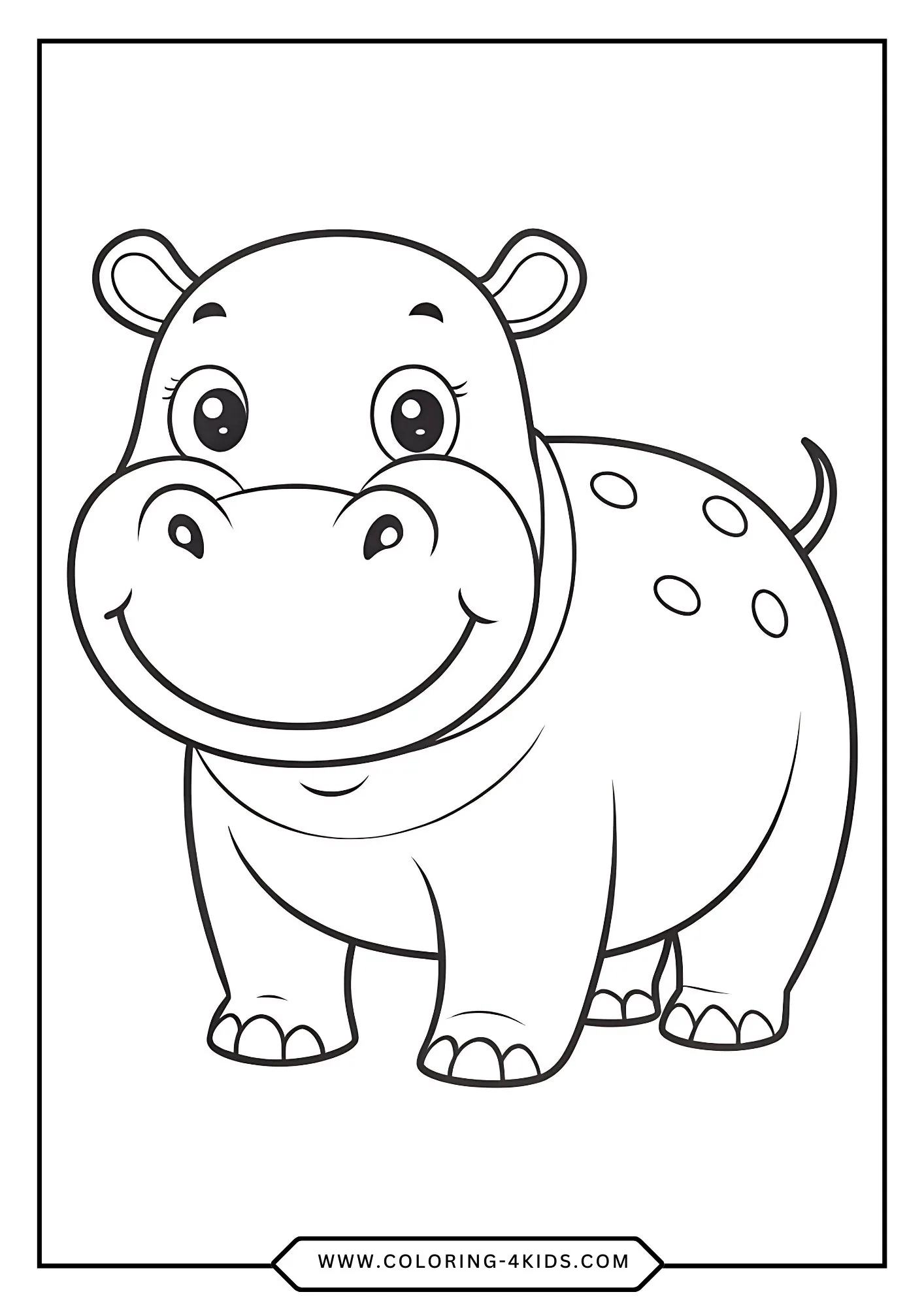 Free Hippotamus Coloring Pages coloring page for kids