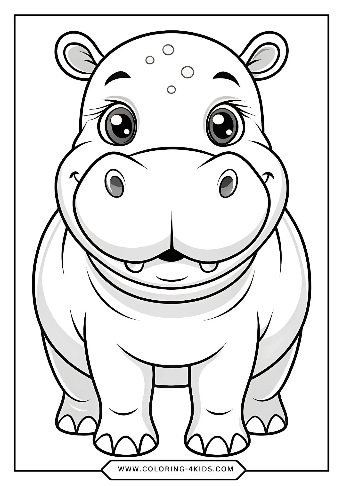 Hippotamus Coloring Pages coloring page for kids