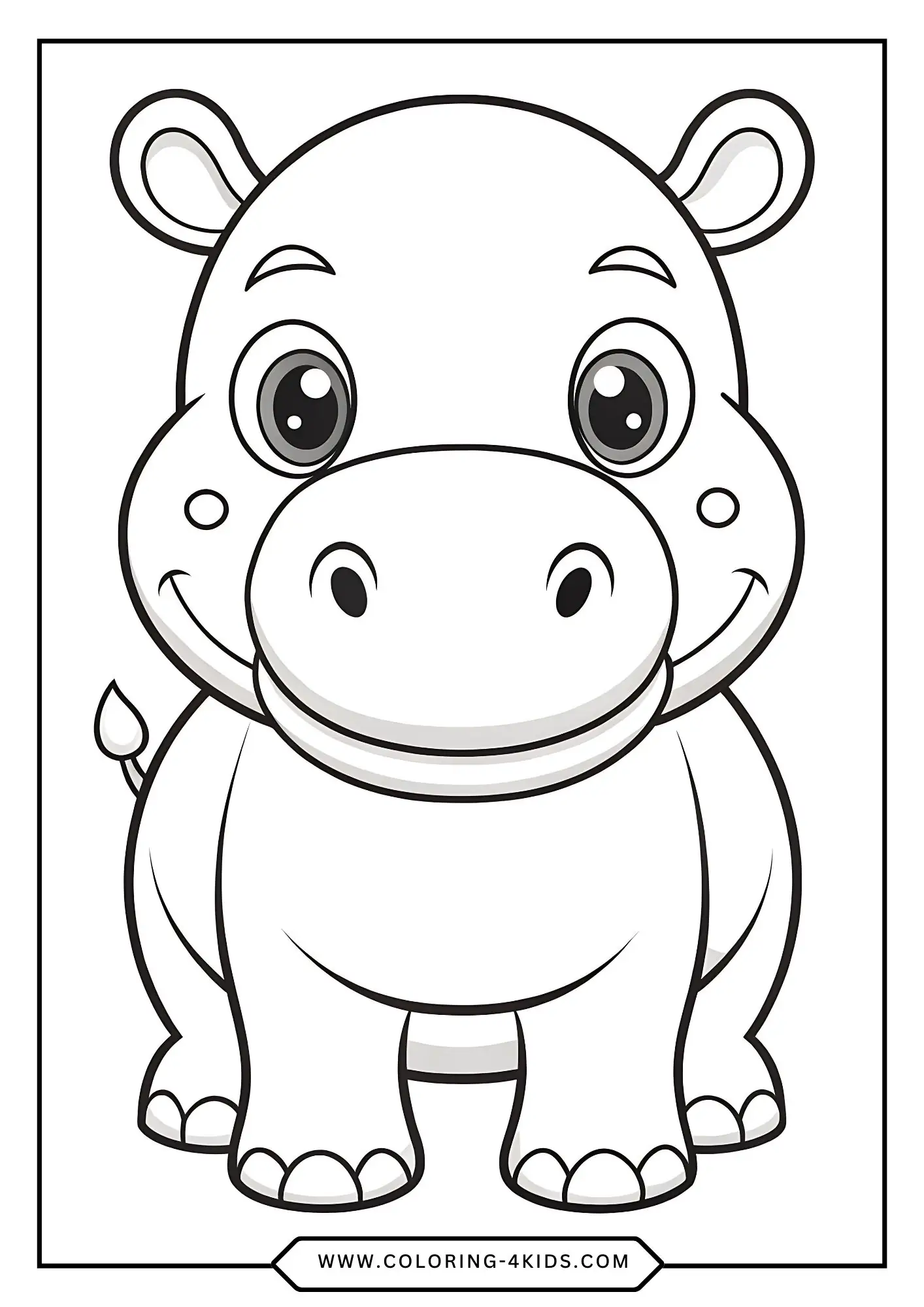 Printable Hippotamus Coloring Pages coloring page for kids