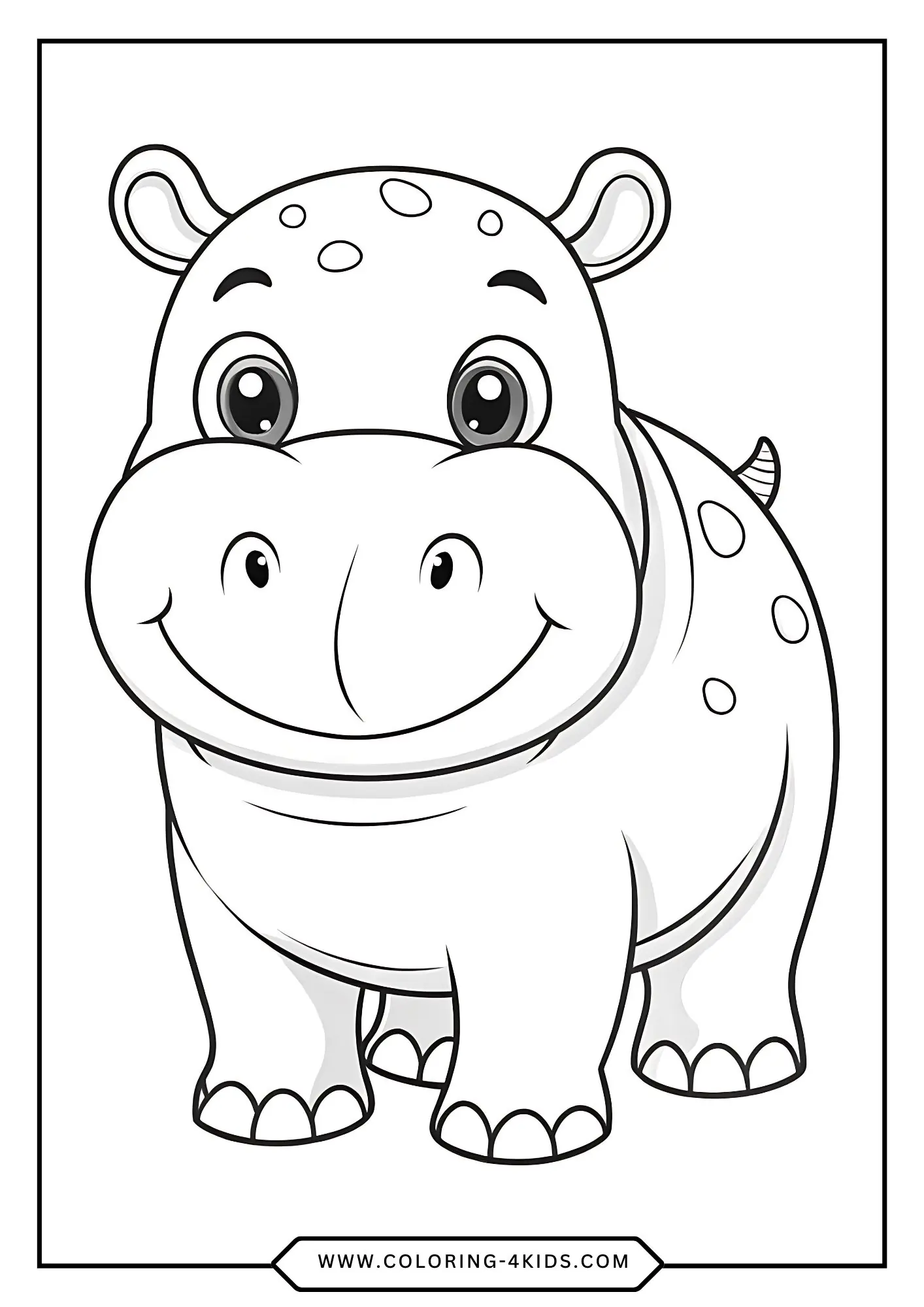 Free Hippotamus Coloring Pages coloring page for kids