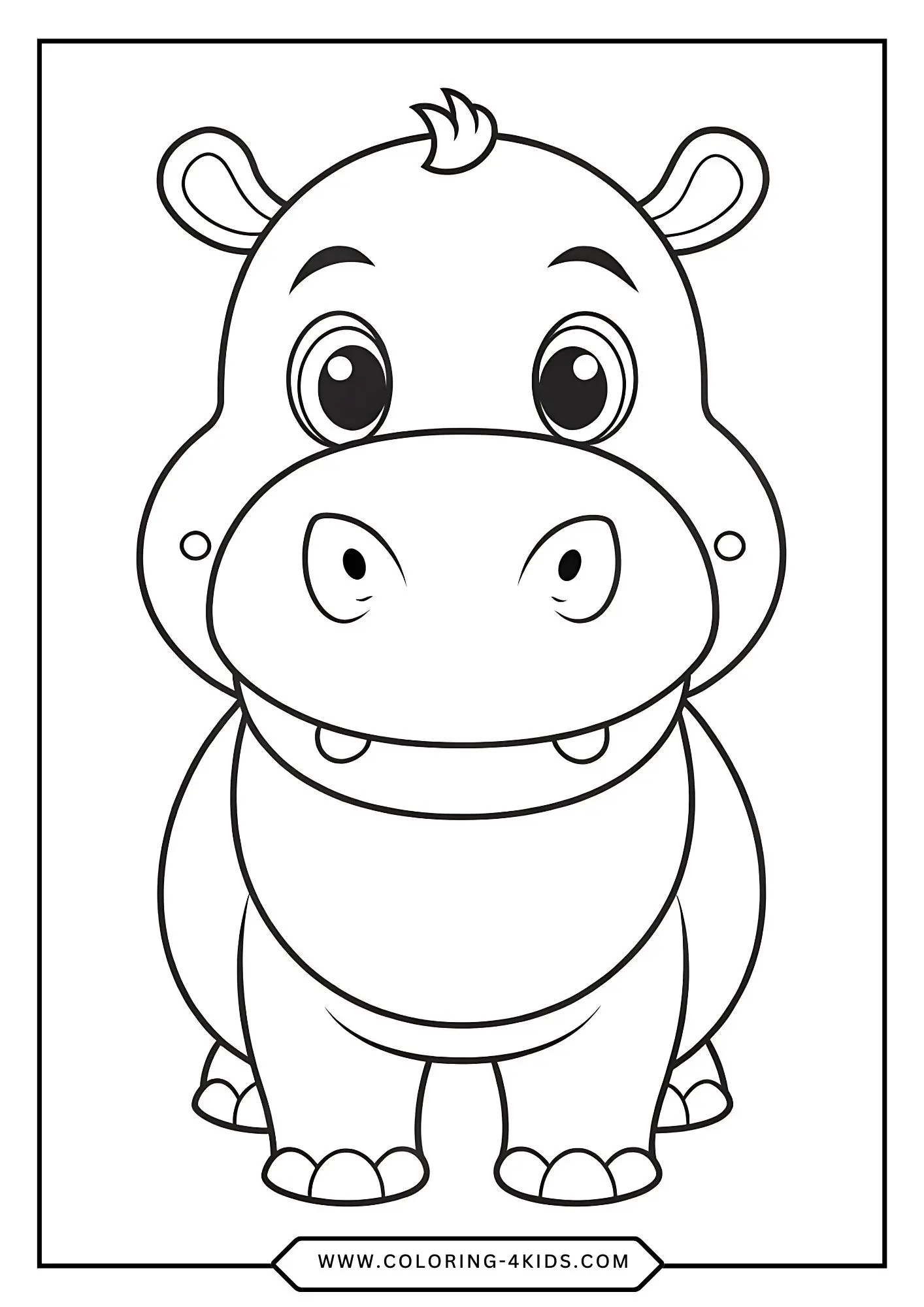 Hippotamus Coloring Pages coloring page for kids