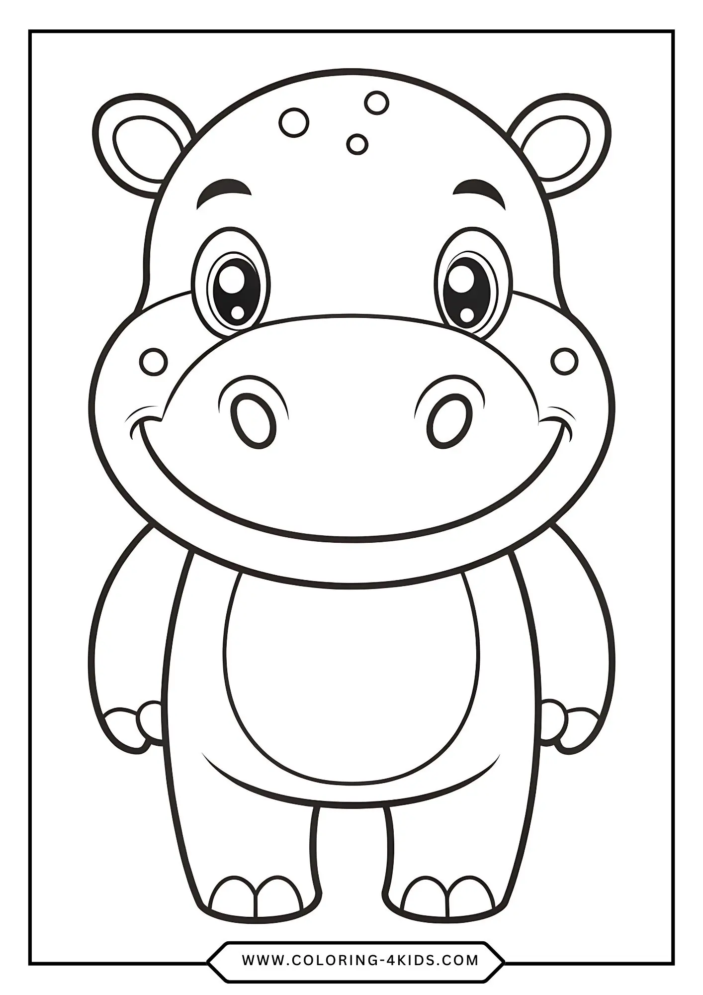 Free Hippotamus Coloring Pages coloring page for kids