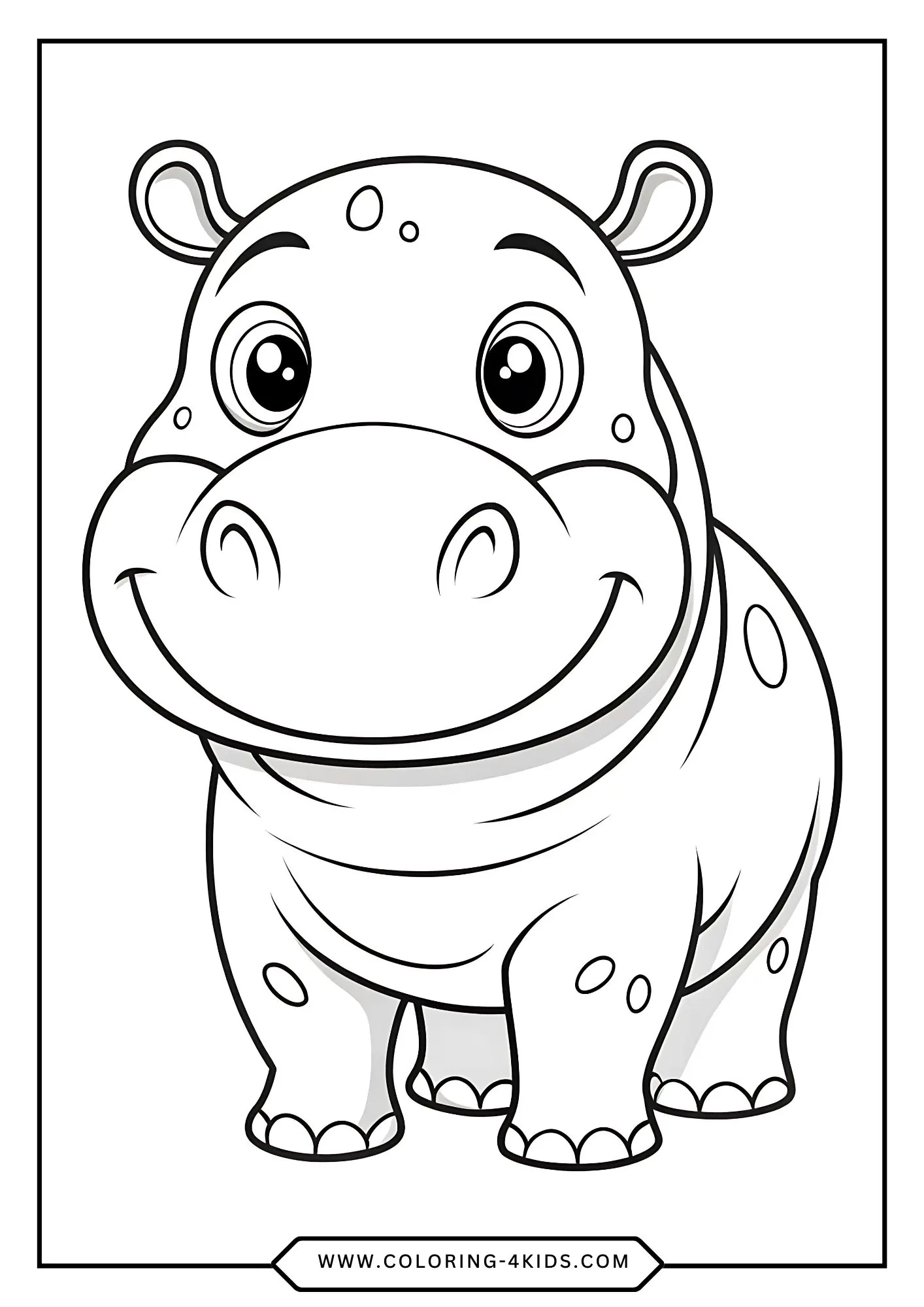 Hippotamus Coloring Pages coloring page for kids