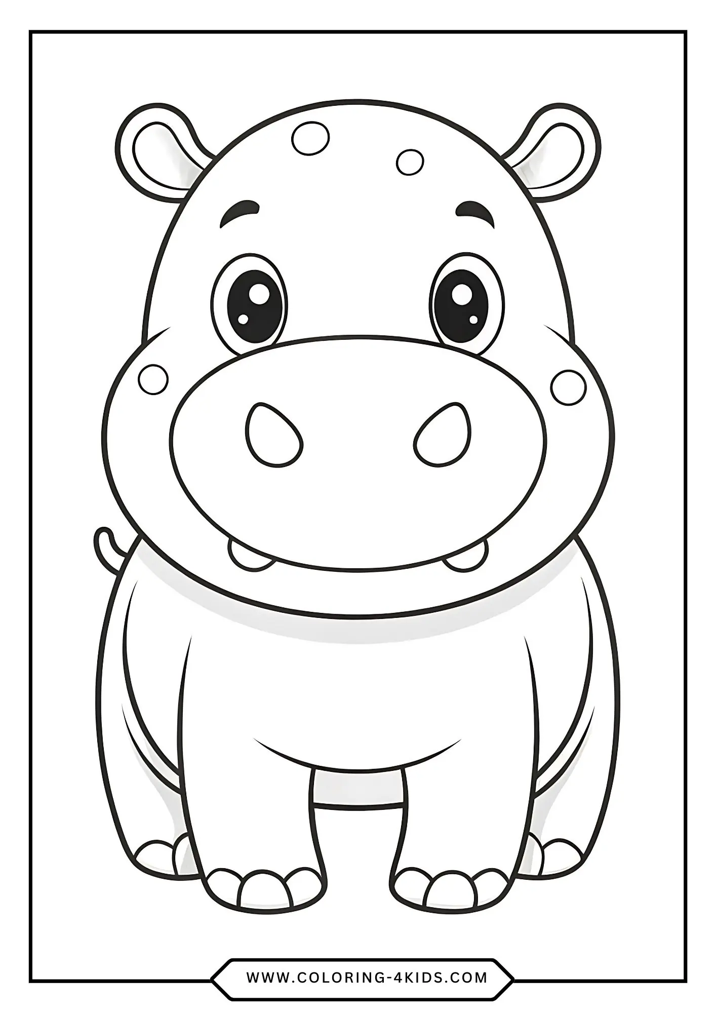 Printable Hippotamus Coloring Pages coloring page for kids
