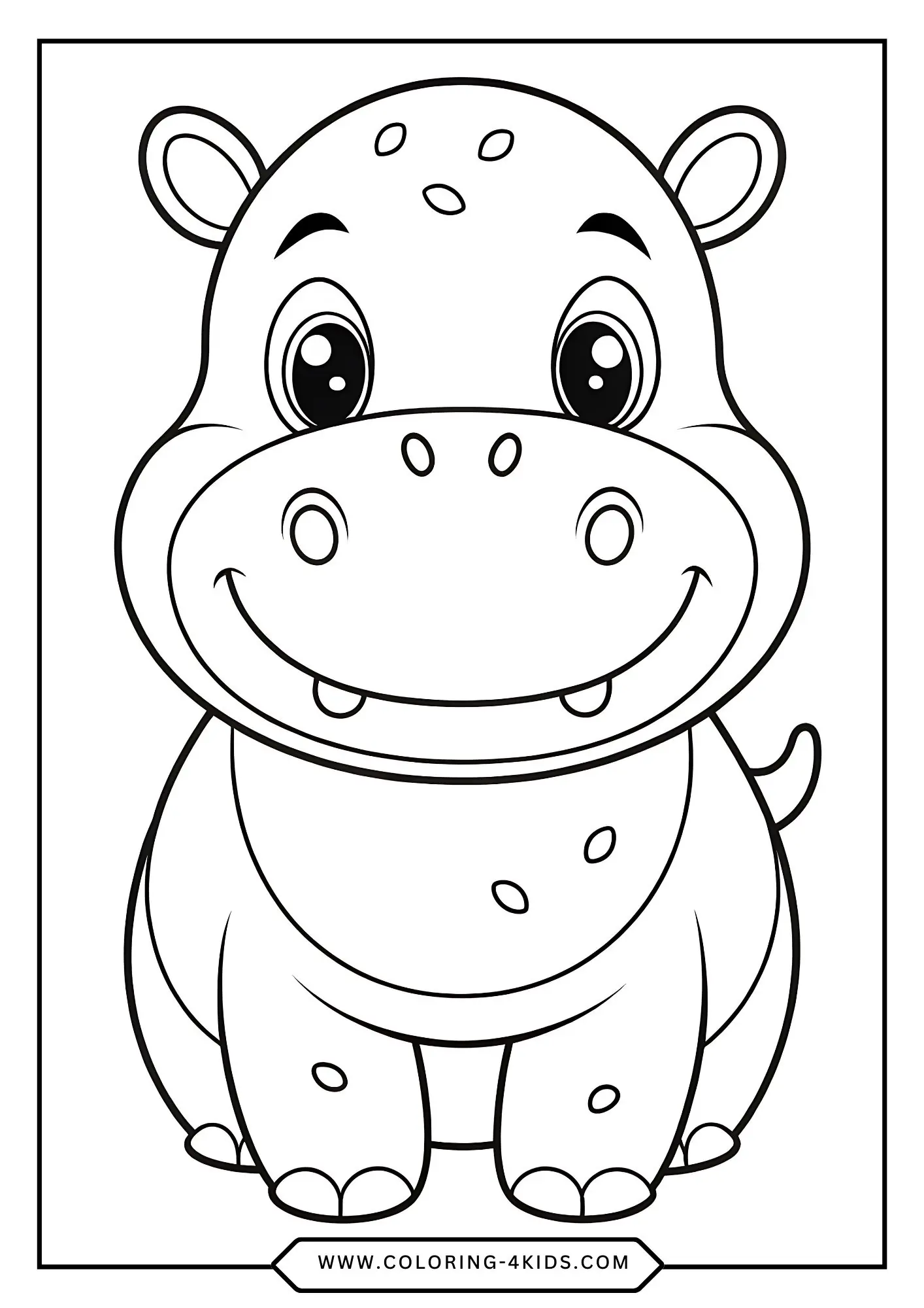 Free Hippotamus Coloring Pages coloring page for kids