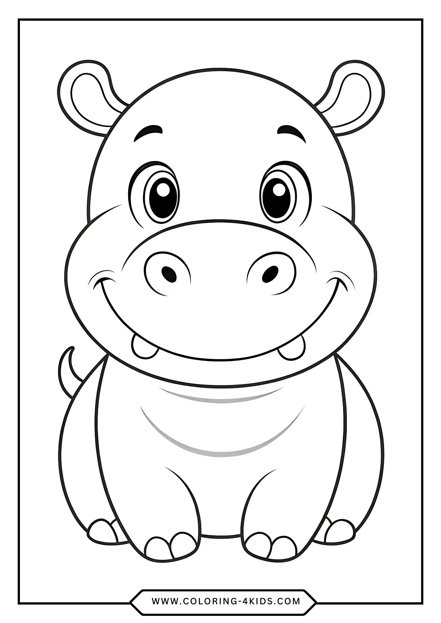 Hippotamus Coloring Pages coloring page for kids