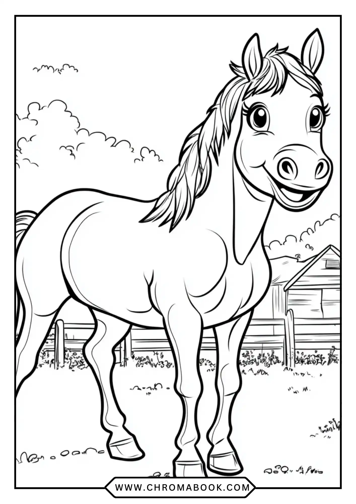 Free Horse Coloring Pages coloring page for kids
