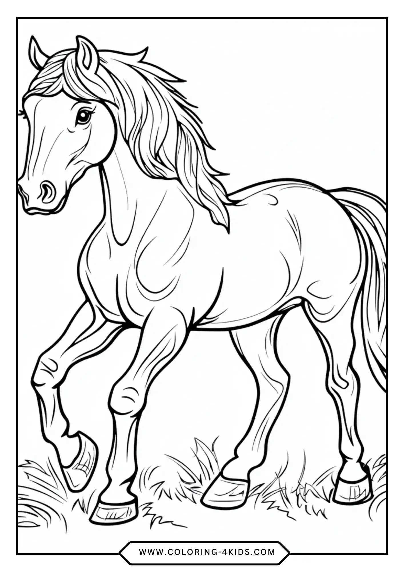 Horse Coloring Pages coloring page for kids