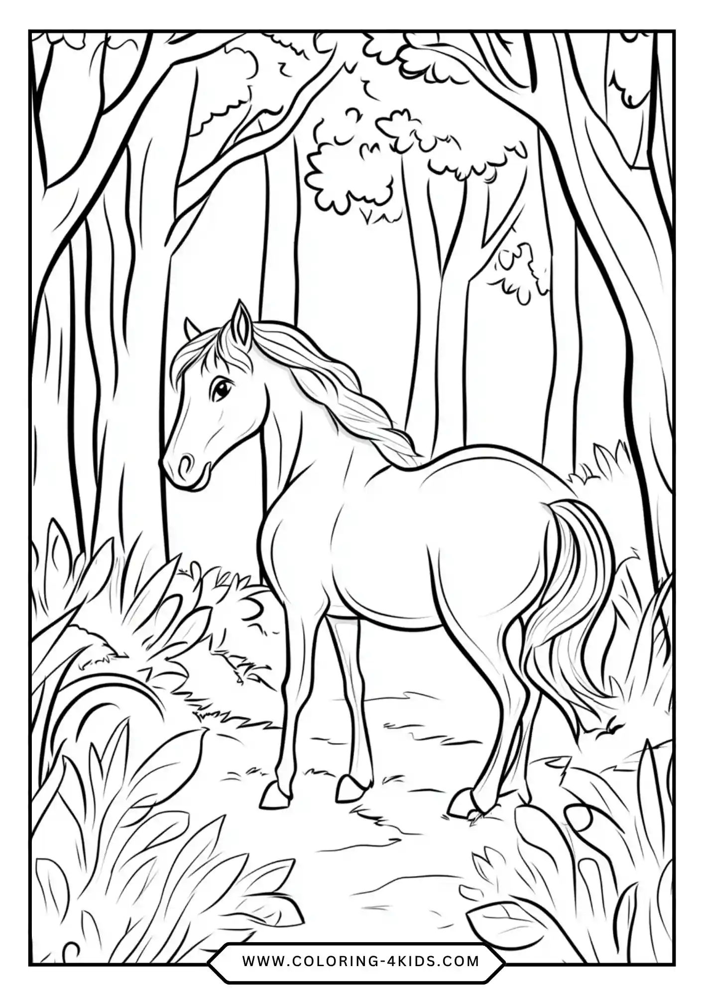 Printable Horse Coloring Pages coloring page for kids