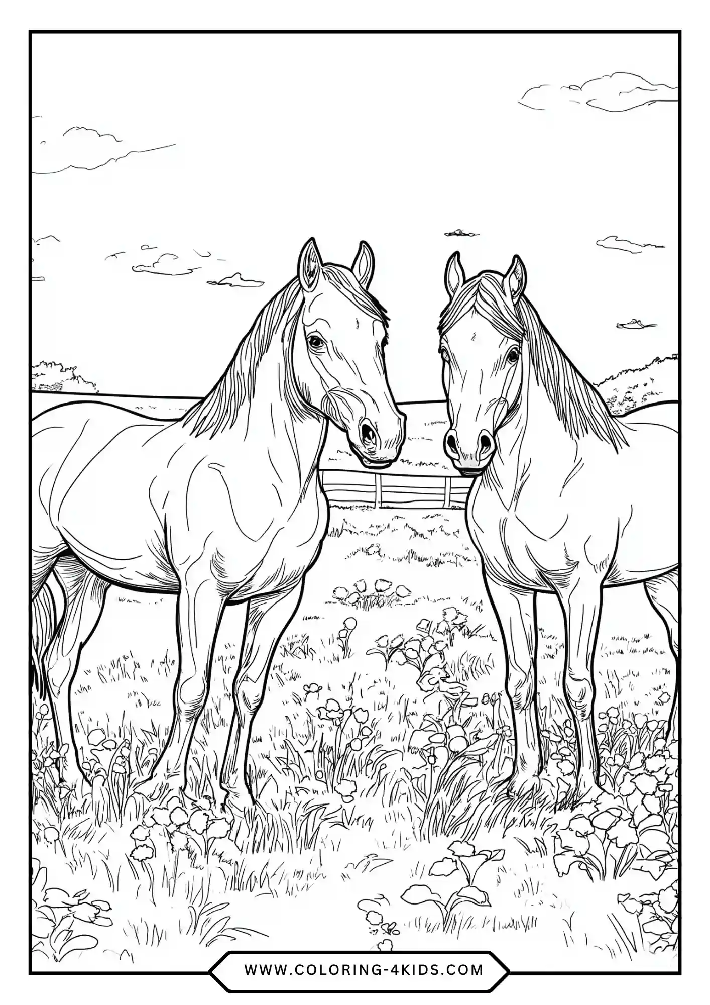 Free Horse Coloring Pages coloring page for kids