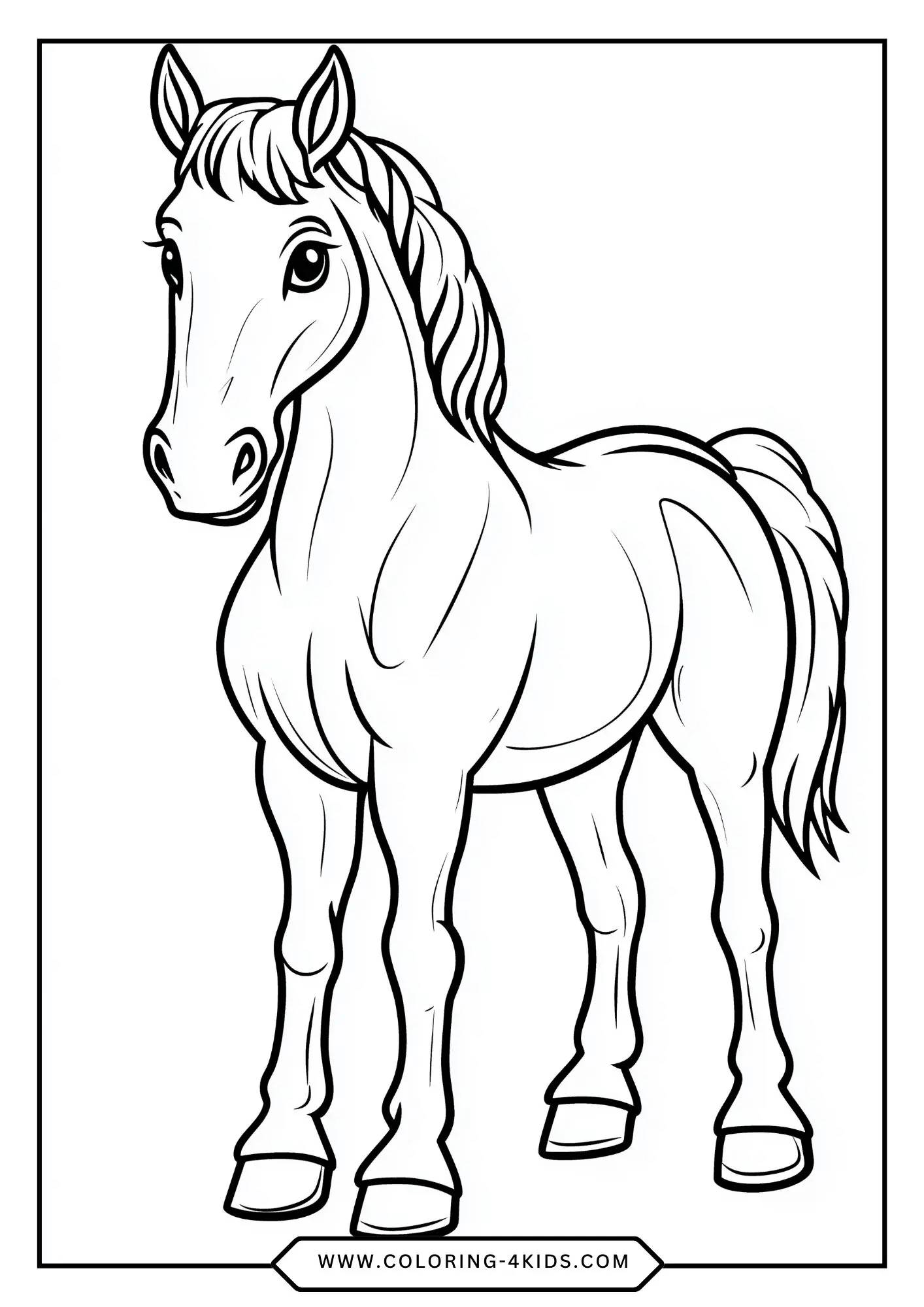 Horse Coloring Pages coloring page for kids