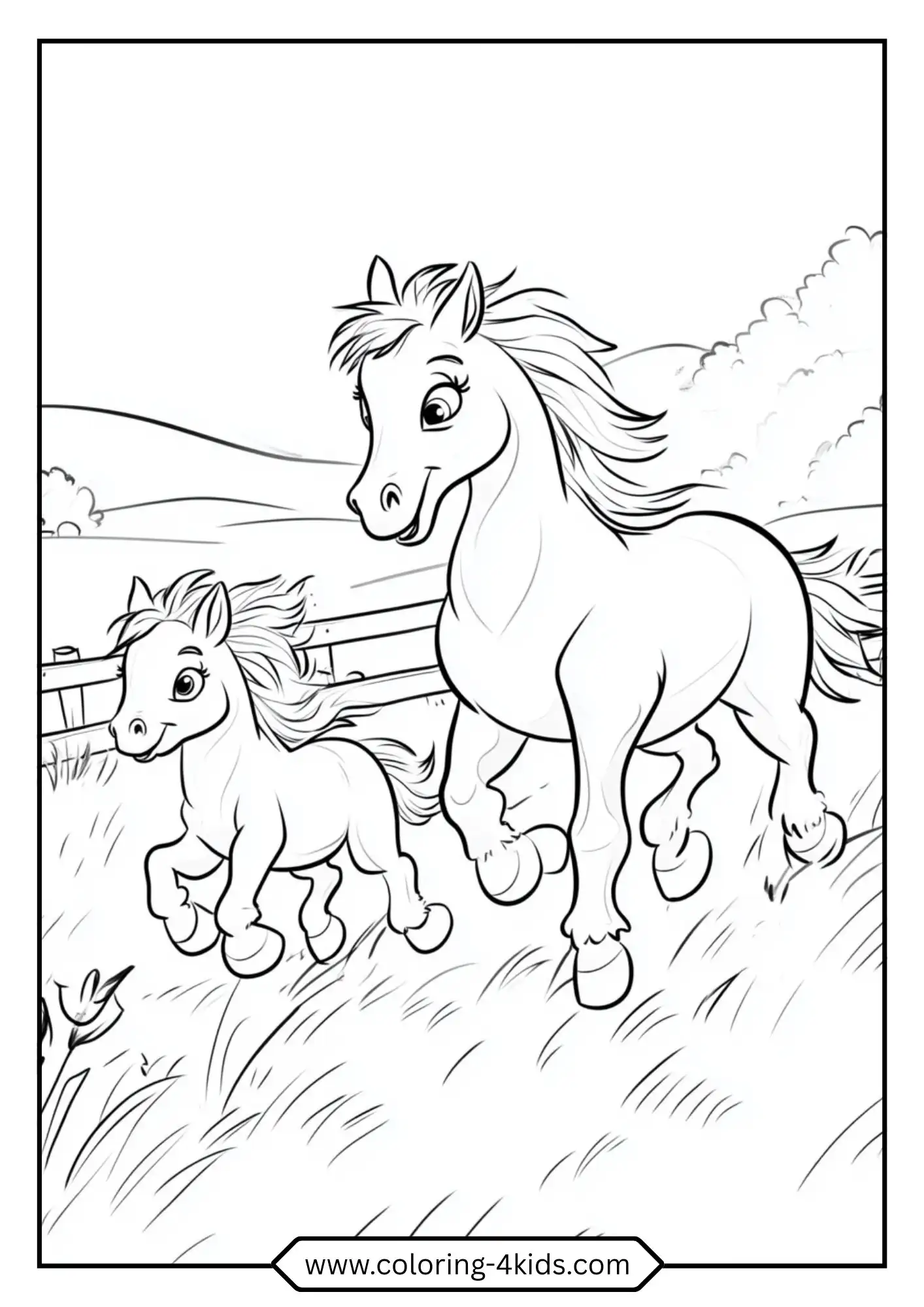 Free Horse Coloring Pages coloring page for kids
