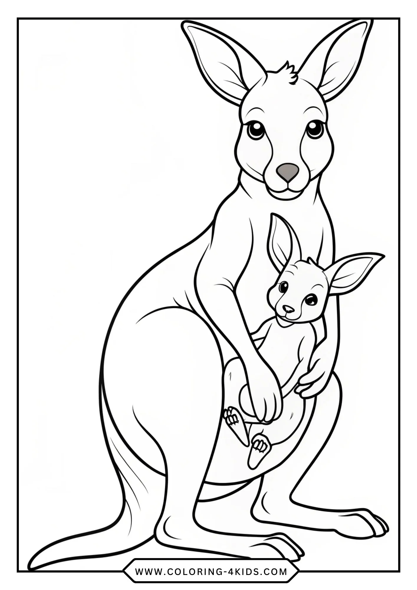 Kangaroo Coloring Pages coloring page for kids
