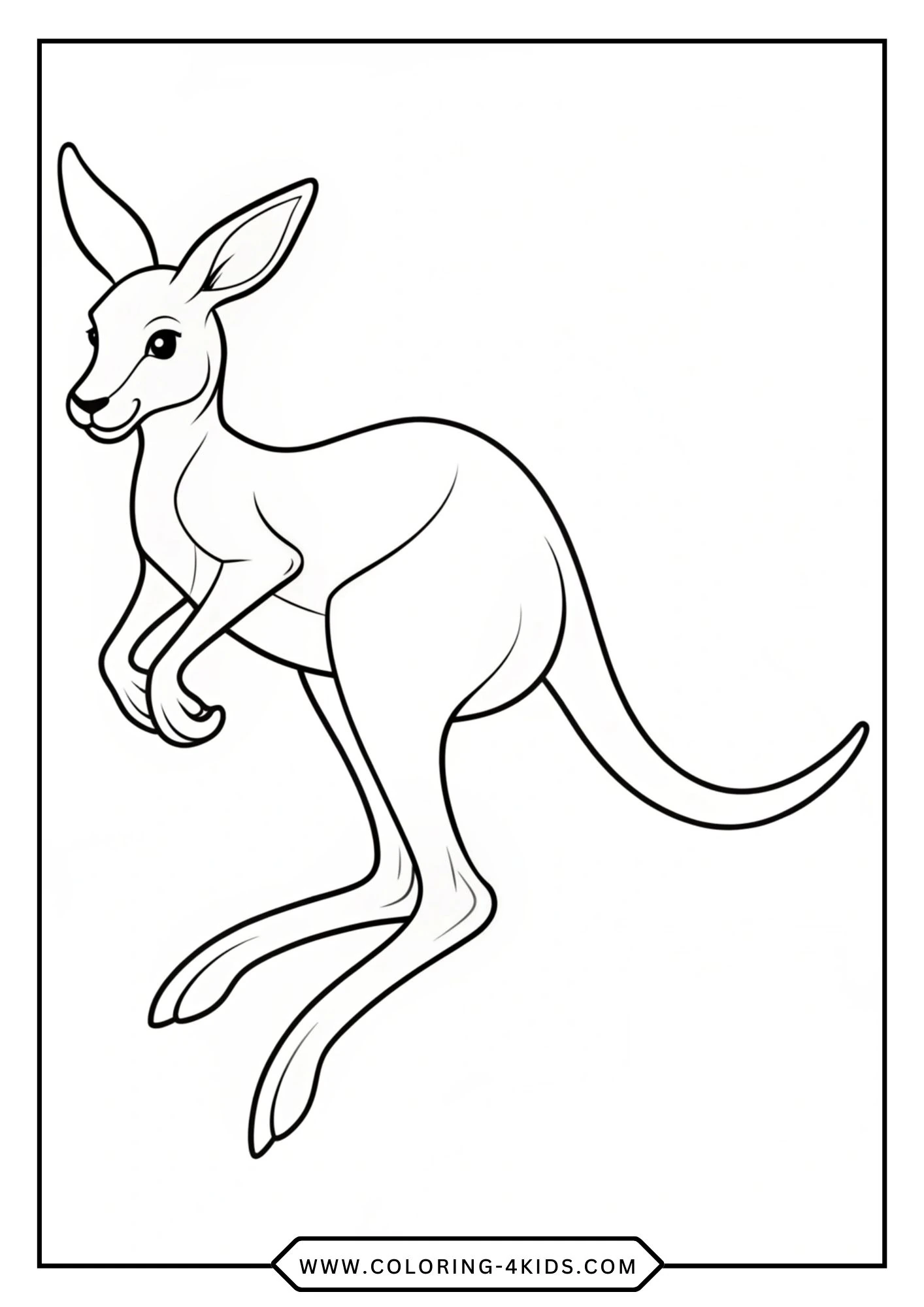 Kangaroo Coloring Pages coloring page for kids