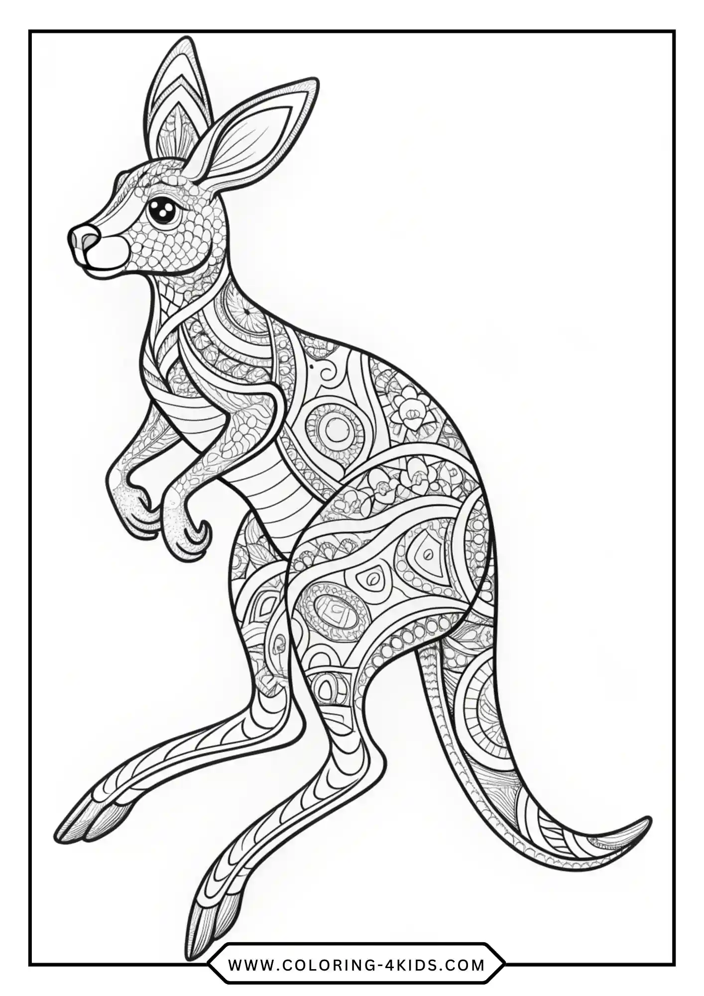 Free Kangaroo Coloring Pages coloring page for kids