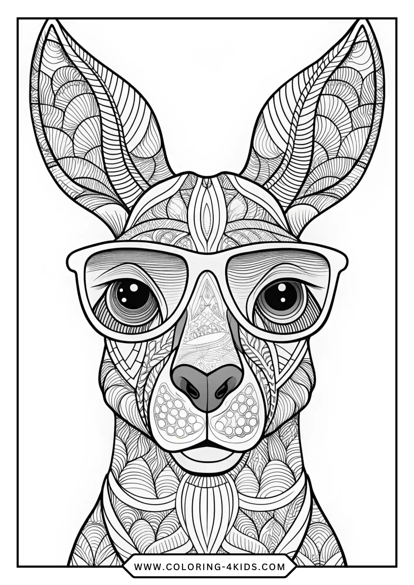 Printable Kangaroo Coloring Pages coloring page for kids