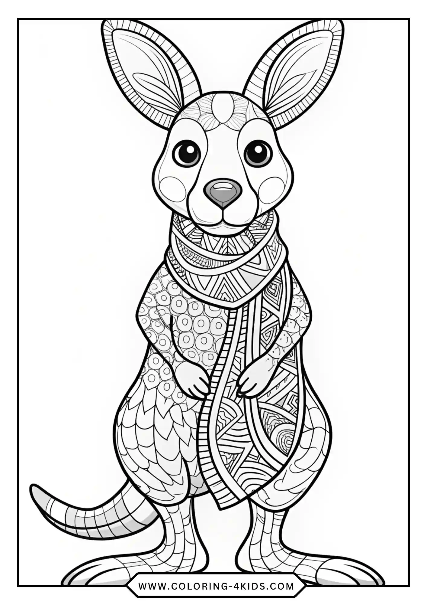 Printable Kangaroo Coloring Pages coloring page for kids