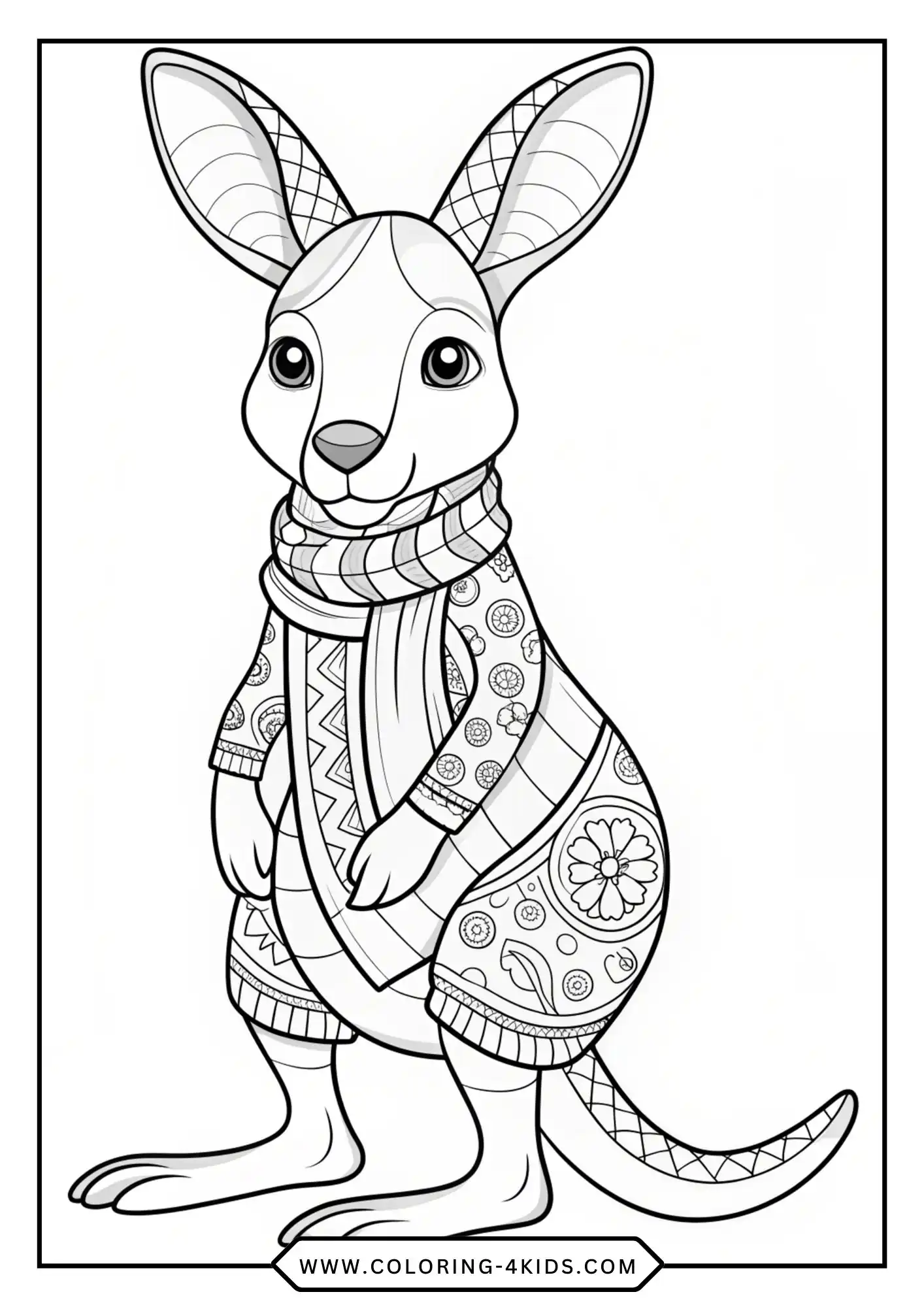 Free Kangaroo Coloring Pages coloring page for kids