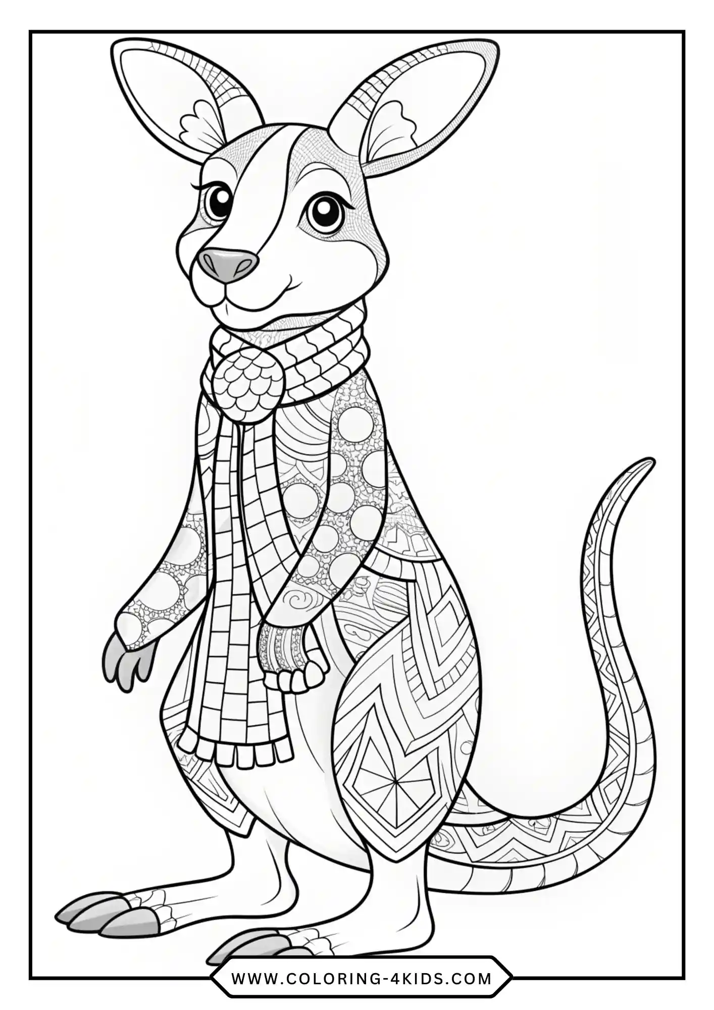 Kangaroo Coloring Pages coloring page for kids