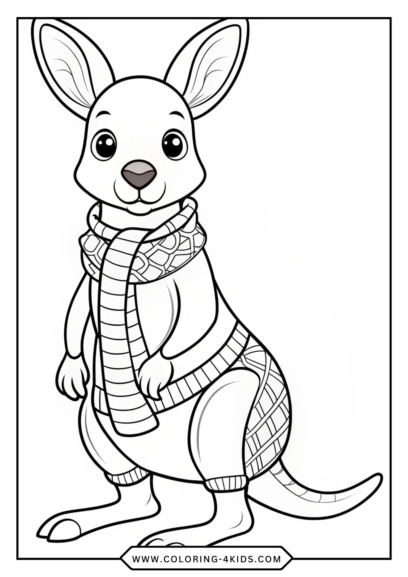 Printable Kangaroo Coloring Pages coloring page for kids