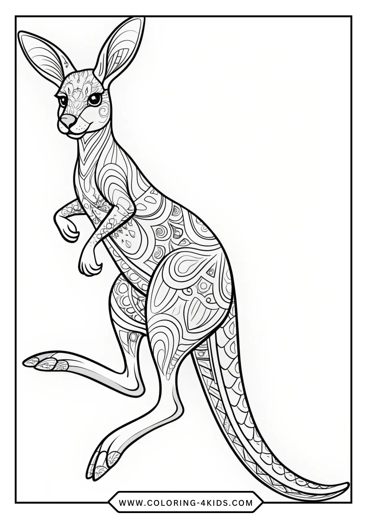 Free Kangaroo Coloring Pages coloring page for kids