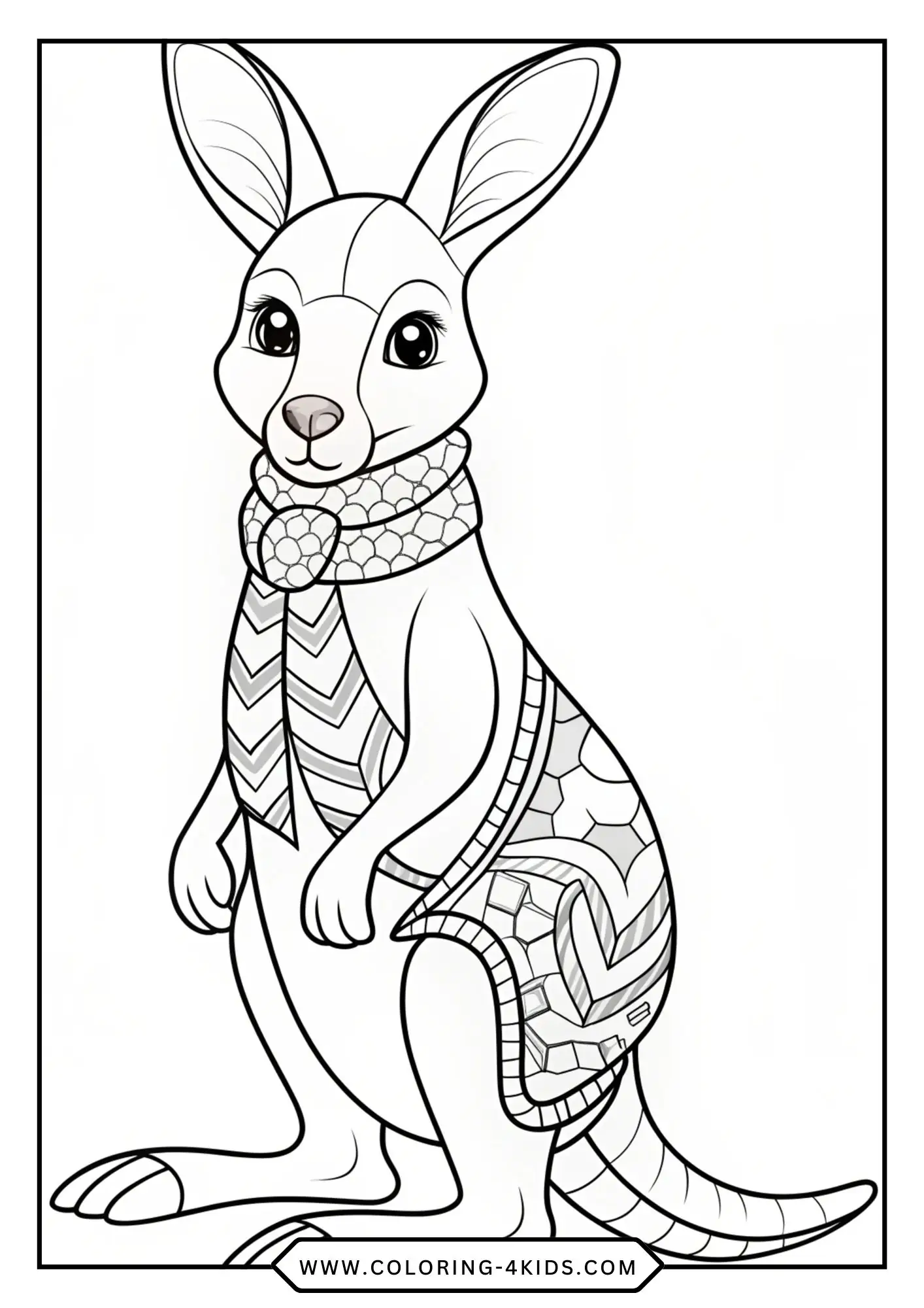 Kangaroo Coloring Pages coloring page for kids