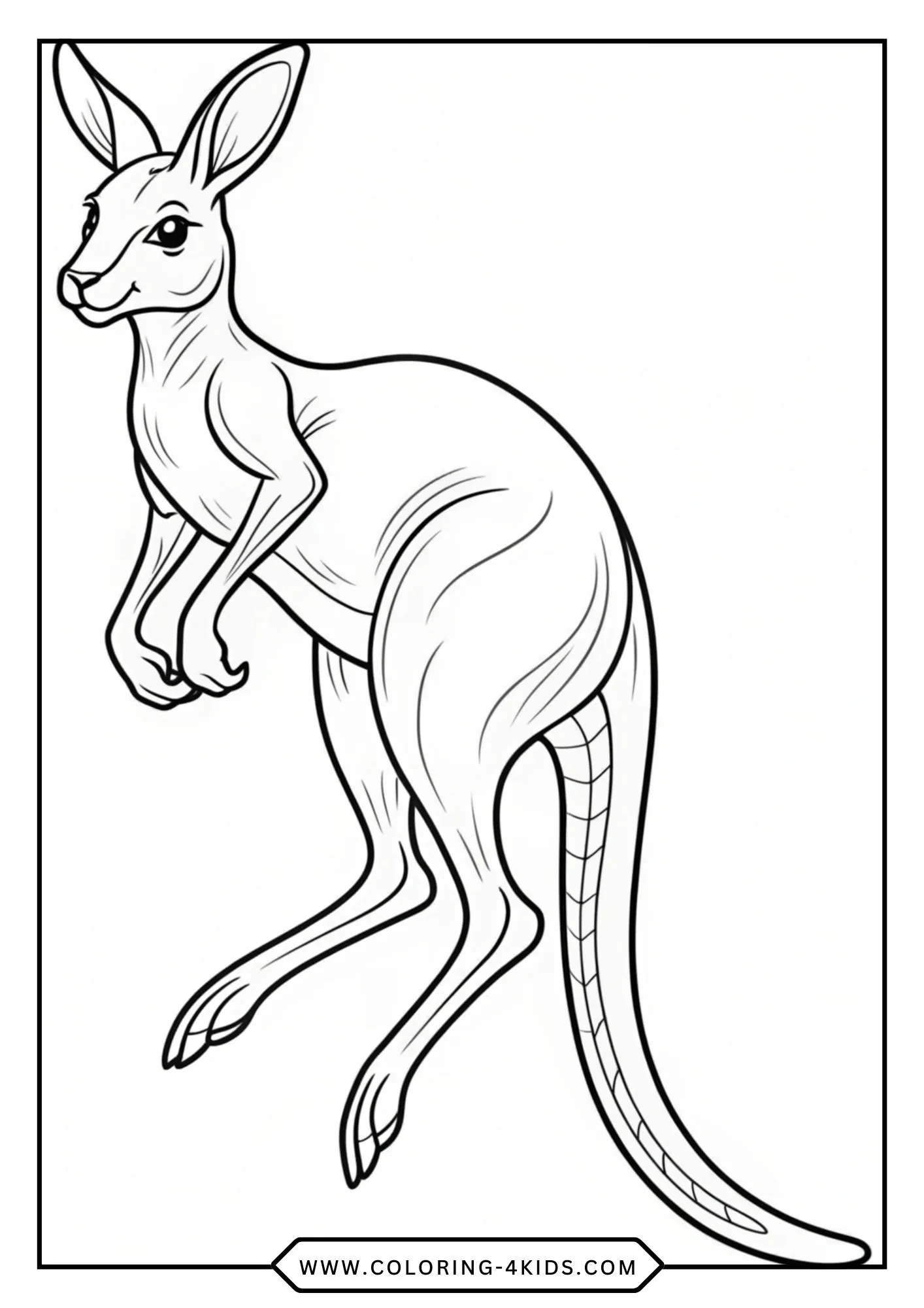 Printable Kangaroo Coloring Pages coloring page for kids