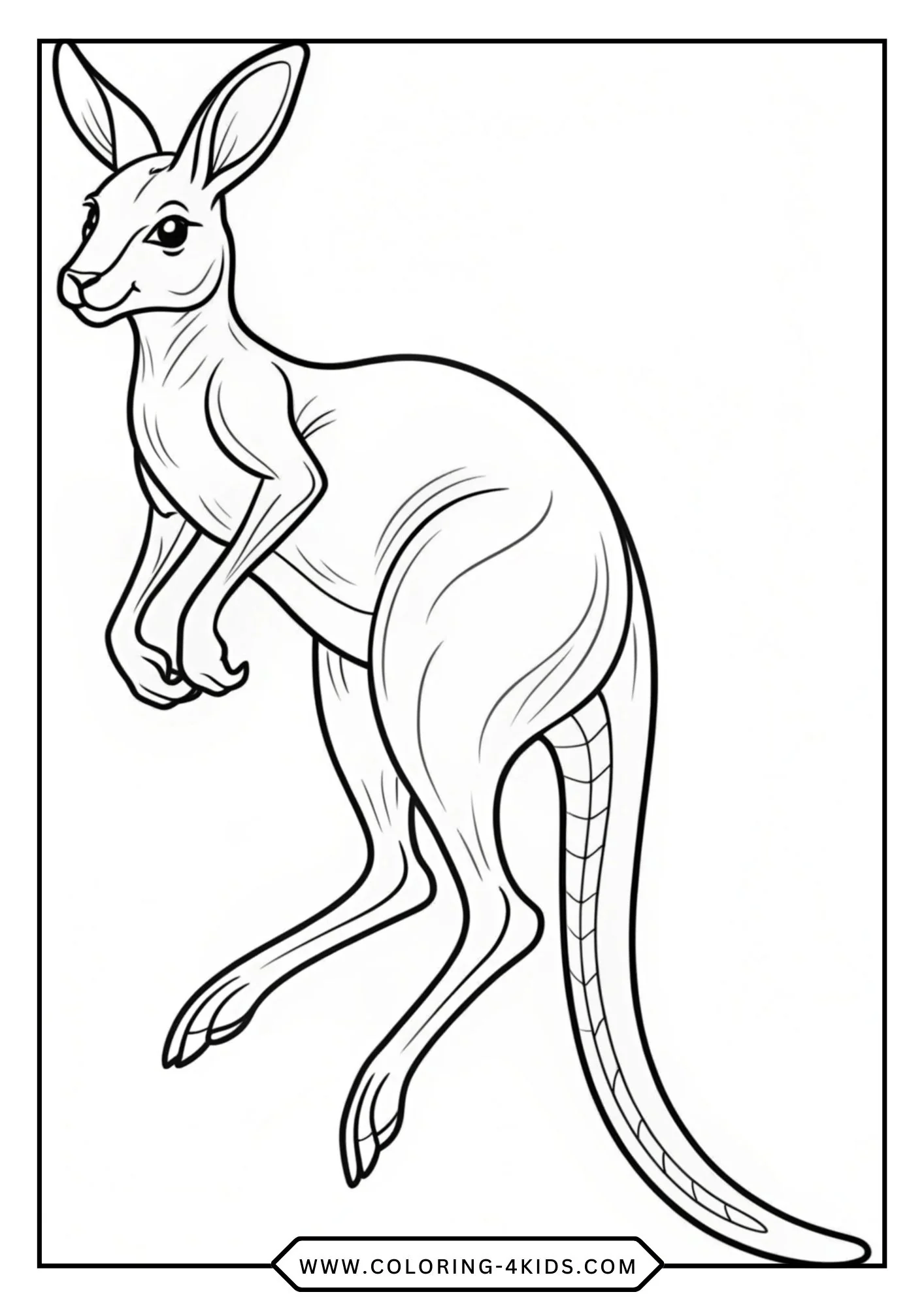 Free Kangaroo Coloring Pages coloring page for kids