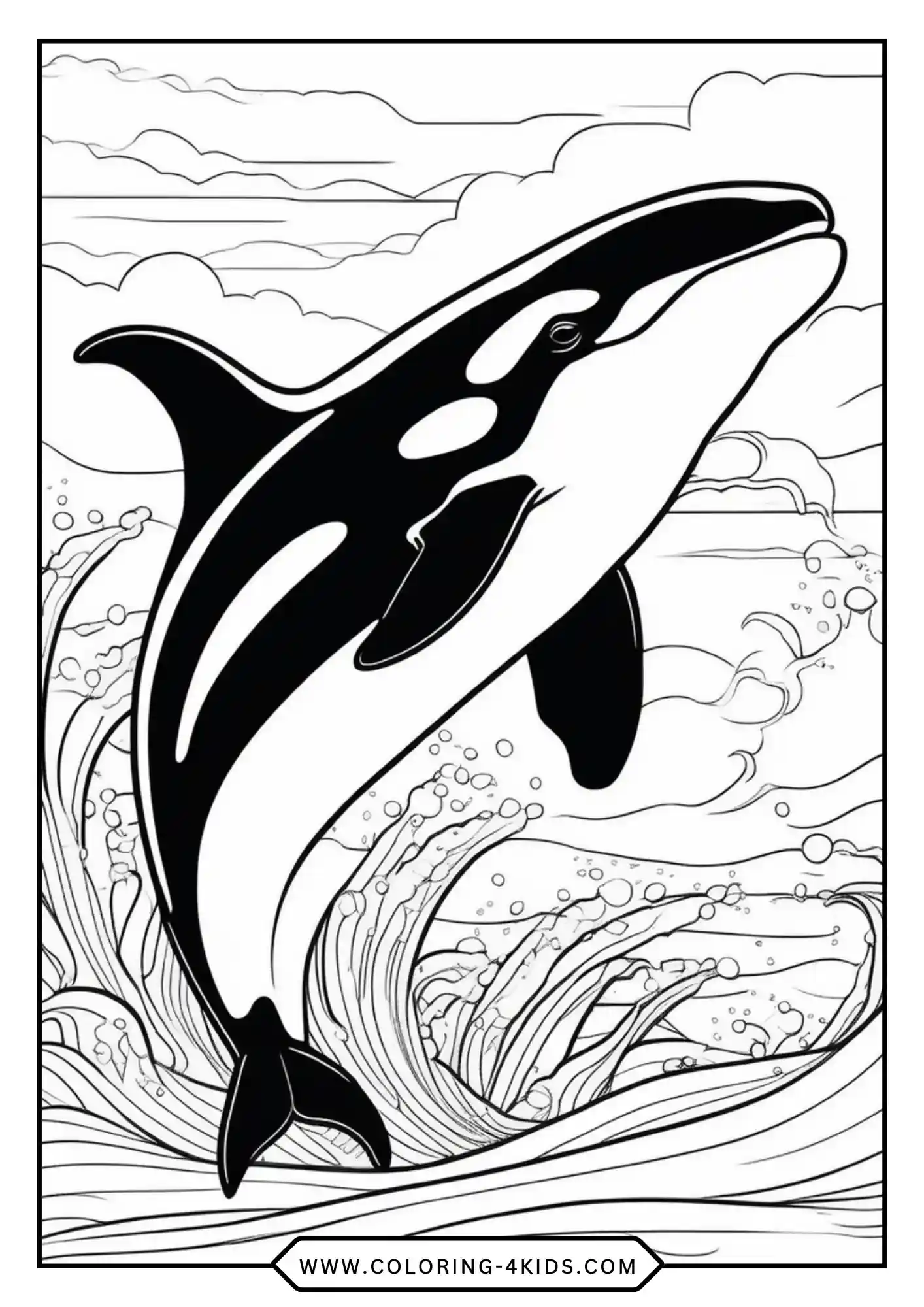 Killer Whale Coloring Pages coloring page for kids