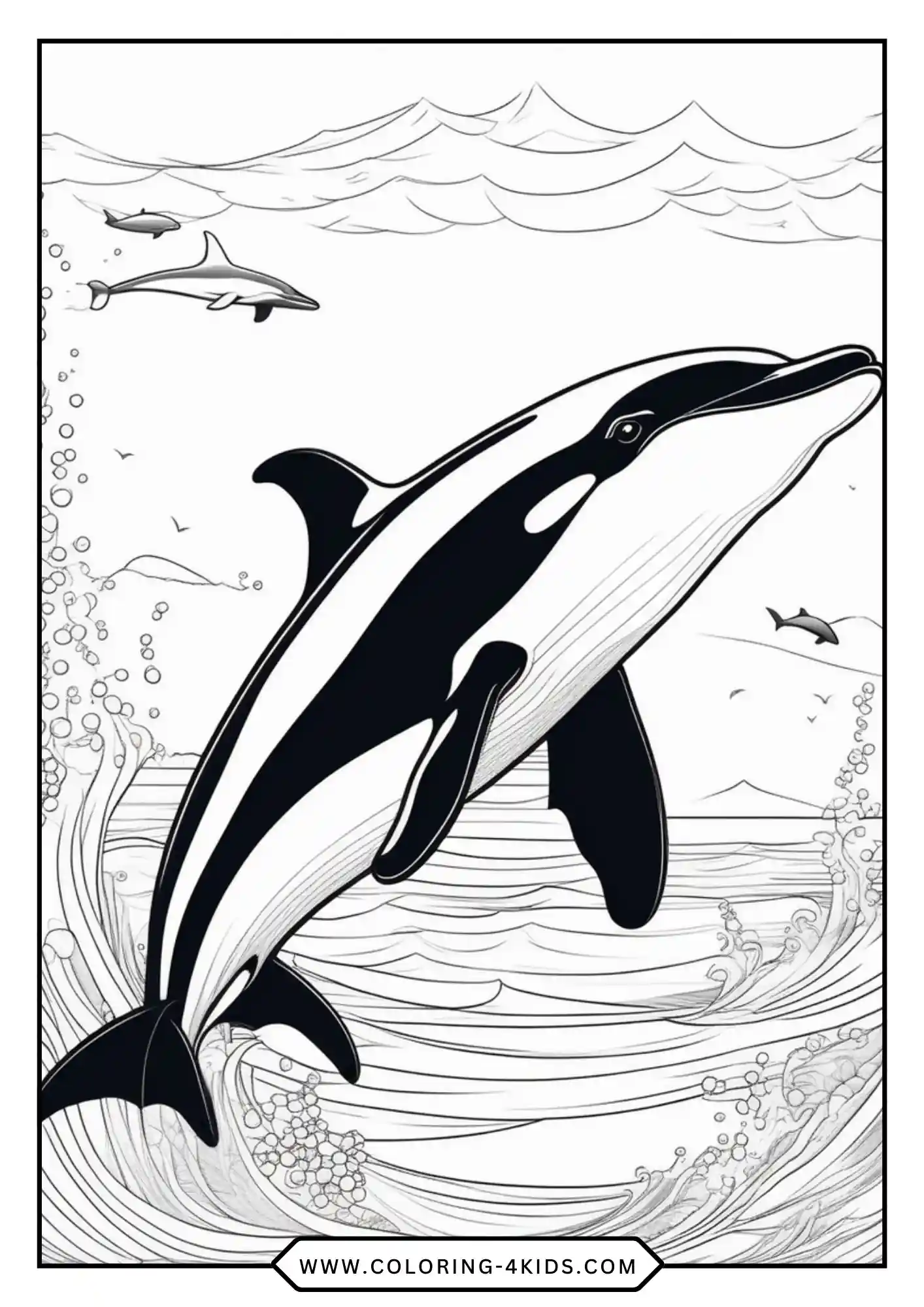 Free Killer Whale Coloring Pages coloring page for kids