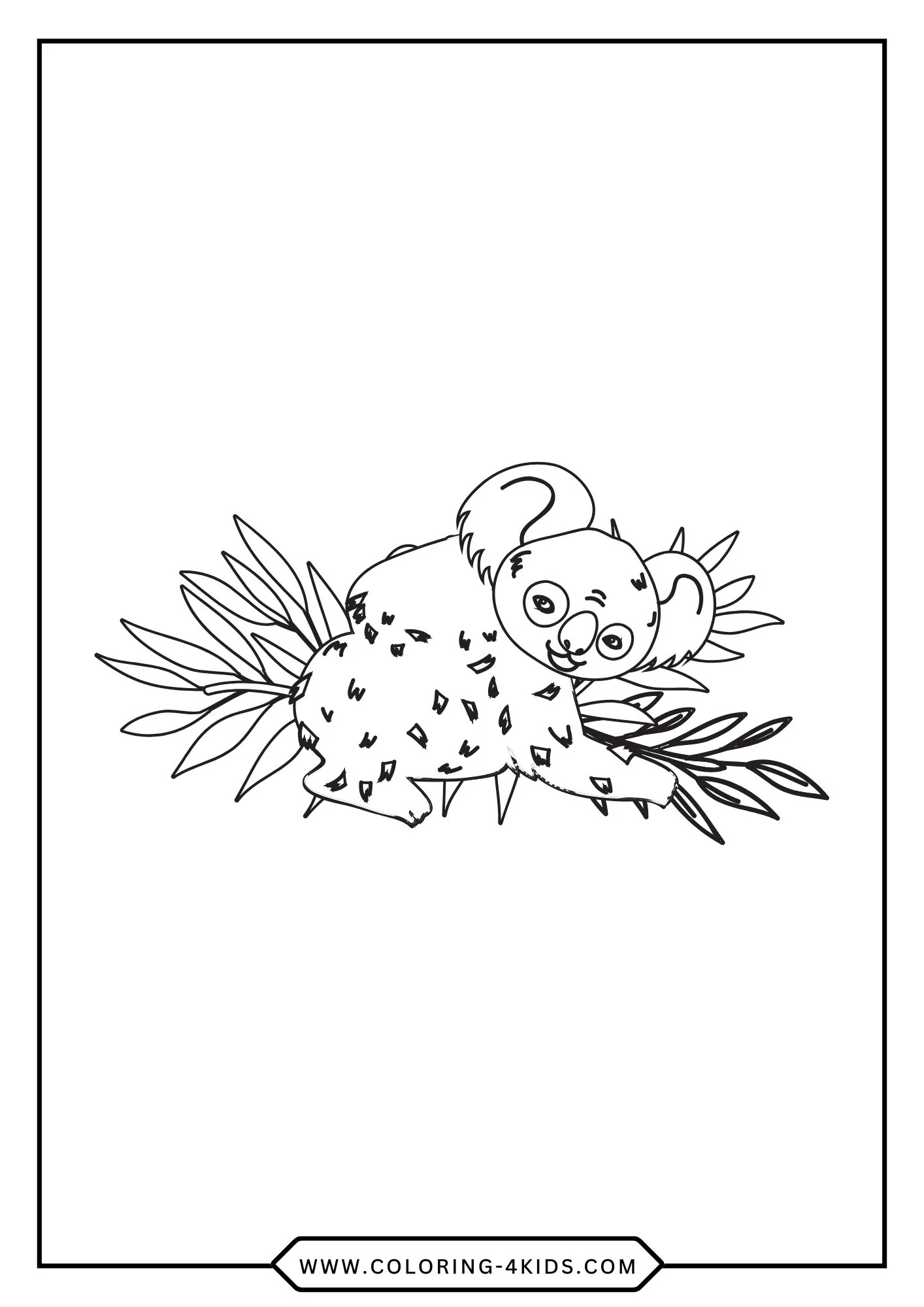 Printable Koala Bear Coloring Pages coloring page for kids