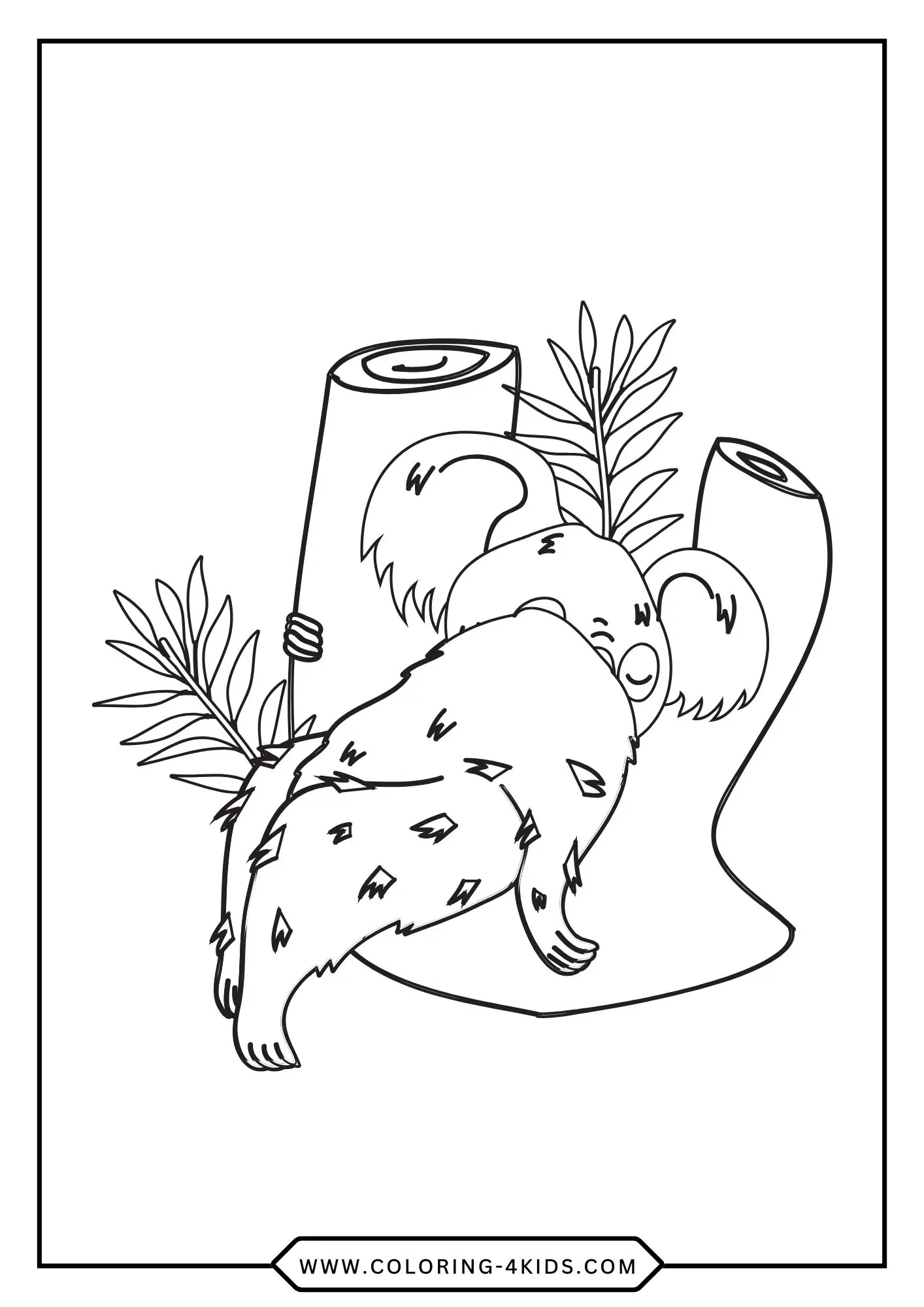 Free Koala Bear Coloring Pages coloring page for kids