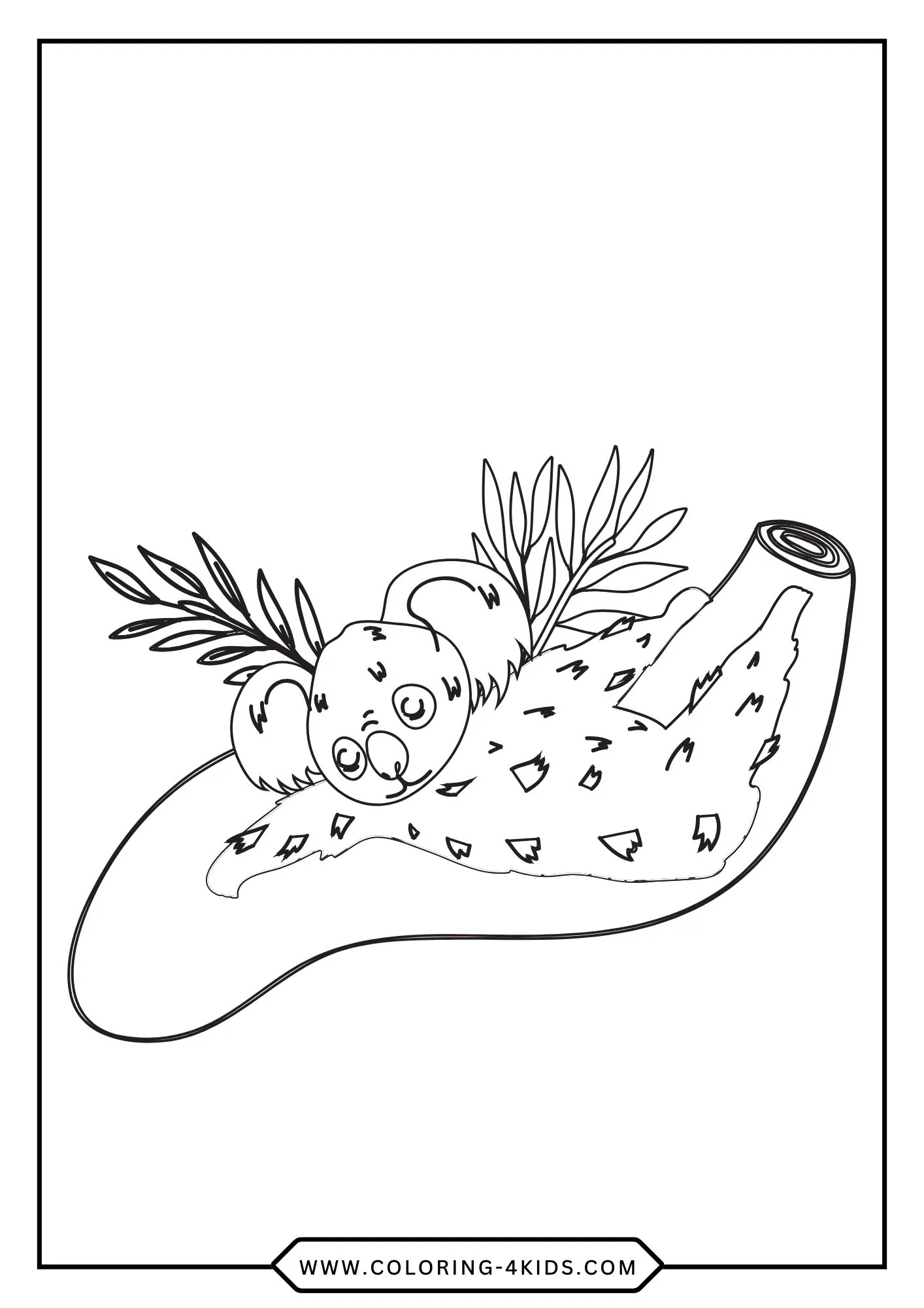 Koala Bear Coloring Pages coloring page for kids