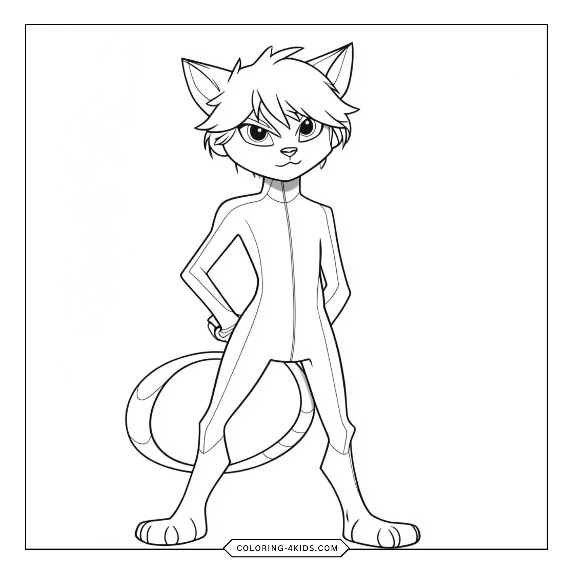 Printable Ladybug Cat Noir Coloring Pages coloring page for kids