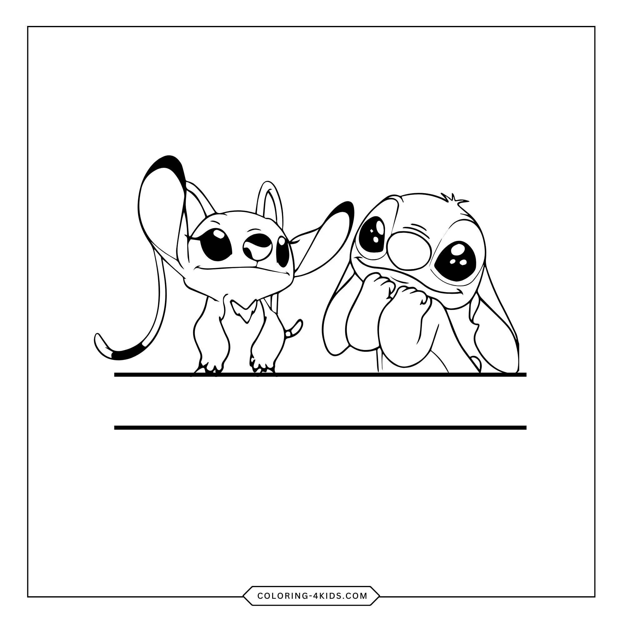Printable Lilo Stitch Coloring Pages coloring page for kids