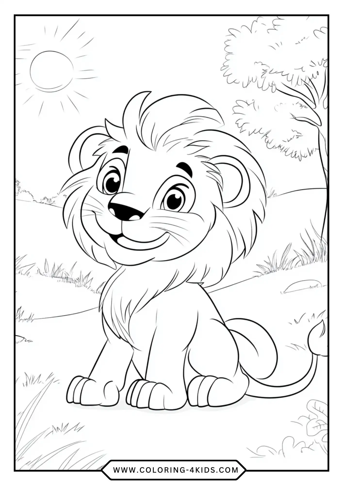 Lion Coloring Pages coloring page for kids