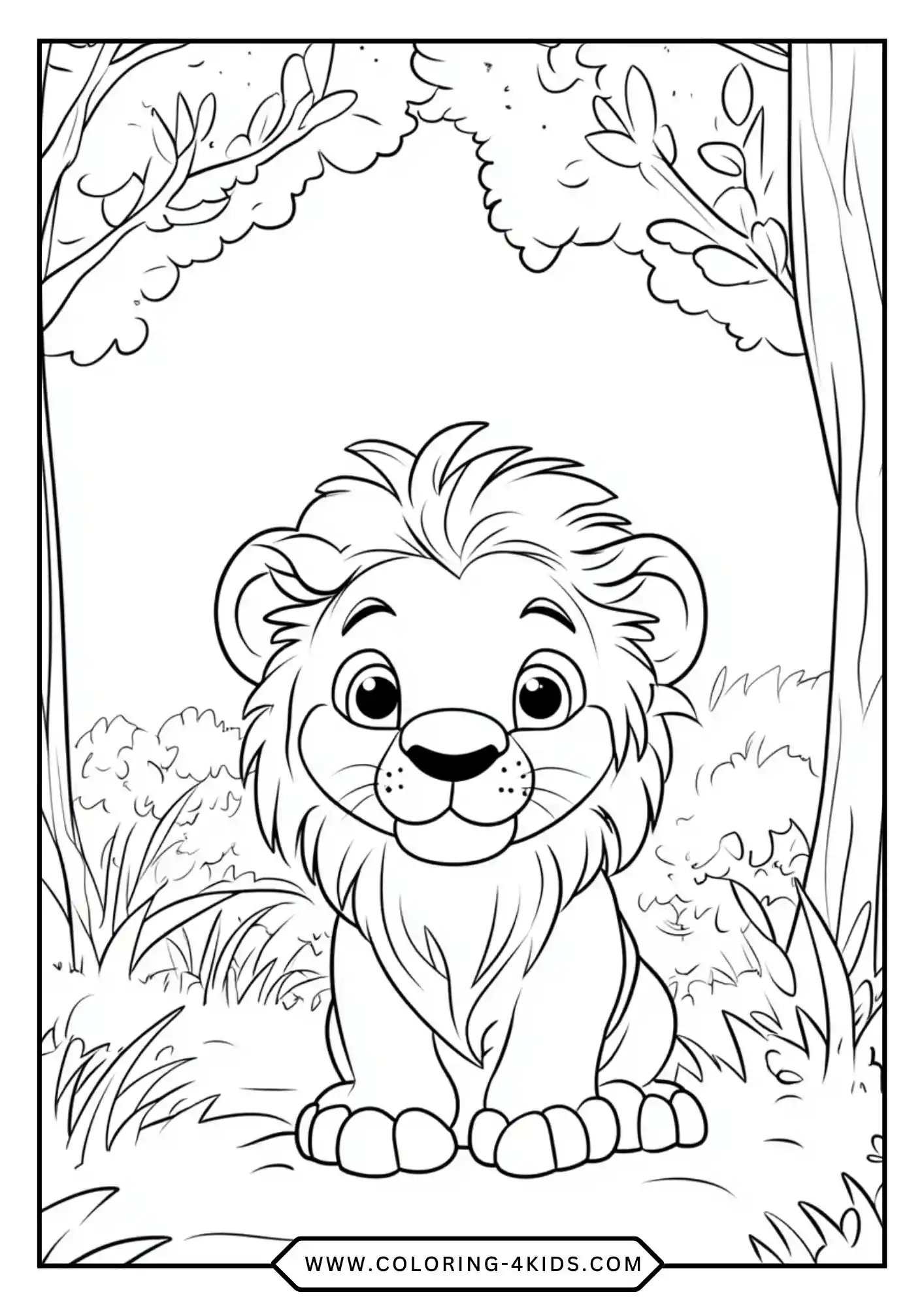 Lion Coloring Pages coloring page for kids