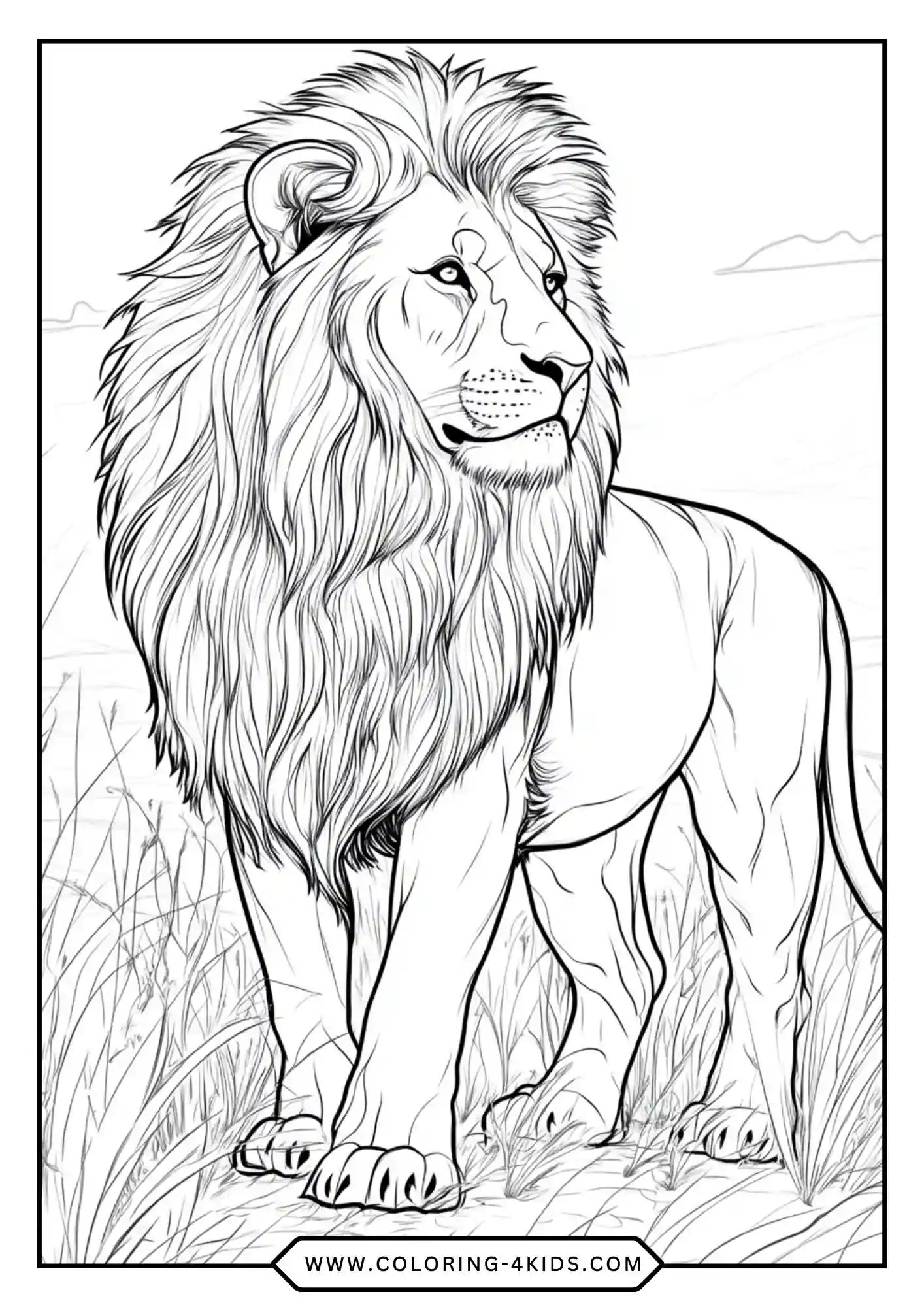 Printable Lion Coloring Pages coloring page for kids