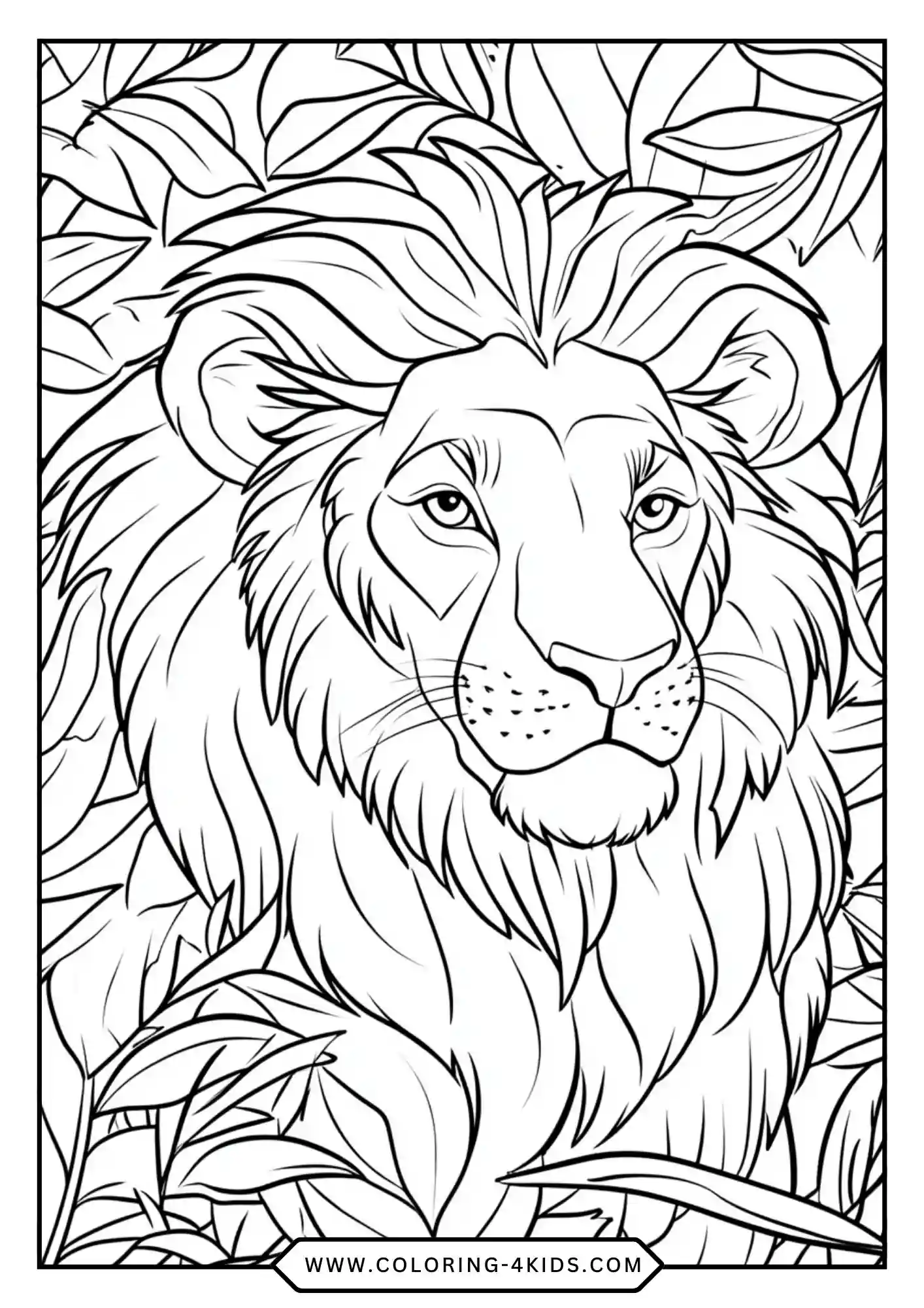Printable Lion Coloring Pages coloring page for kids